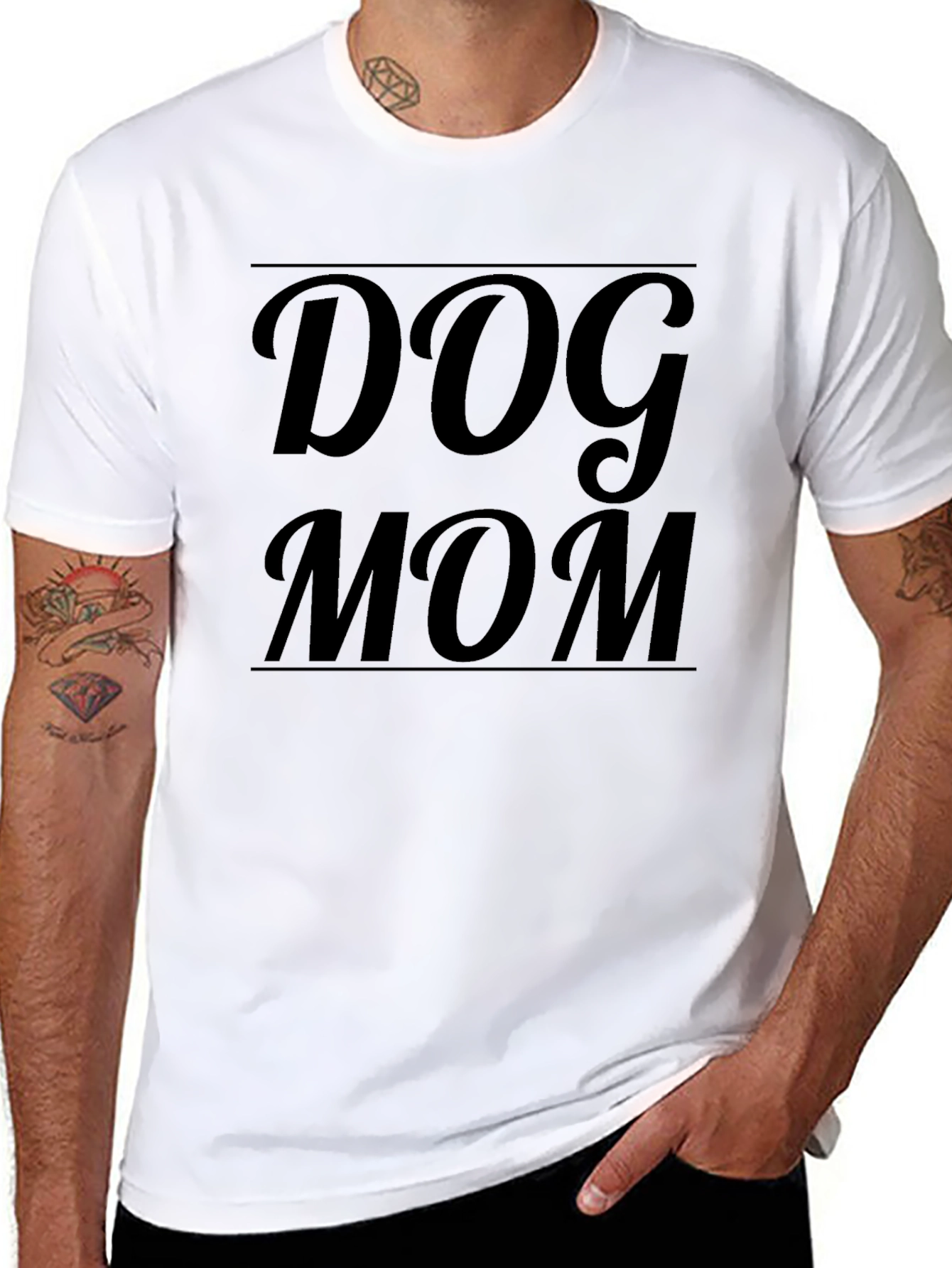 Dog Mom Black T-Shirt