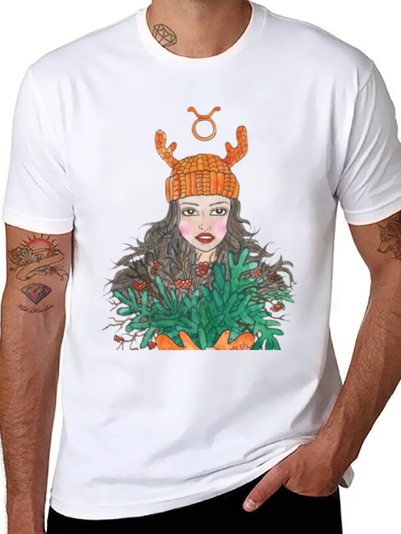 Taurus Zodiac Girl Graphic Tee