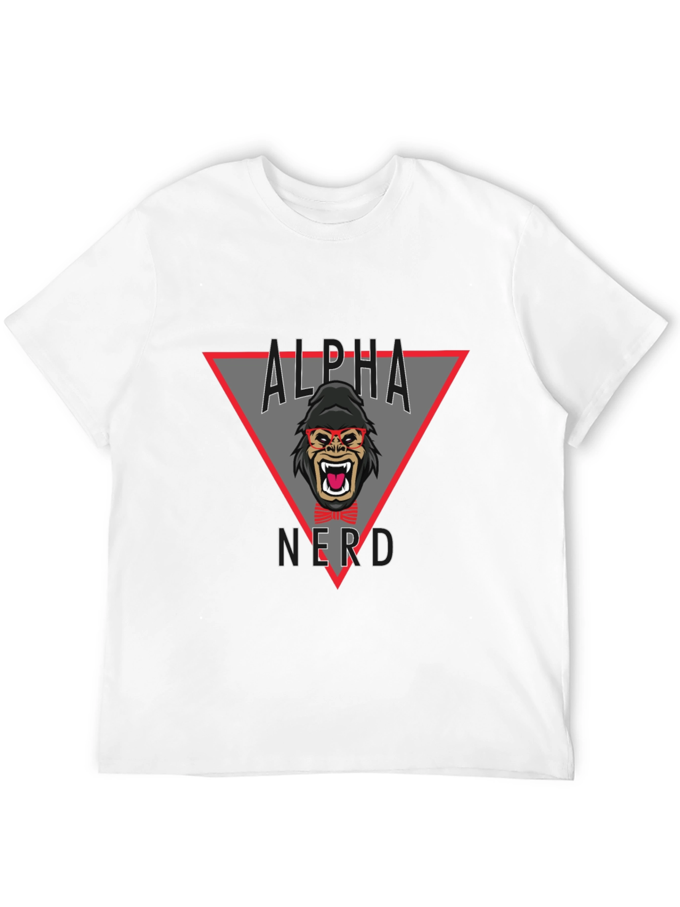 Alpha Nerd Graphic Tee - Black Cotton T-Shirt