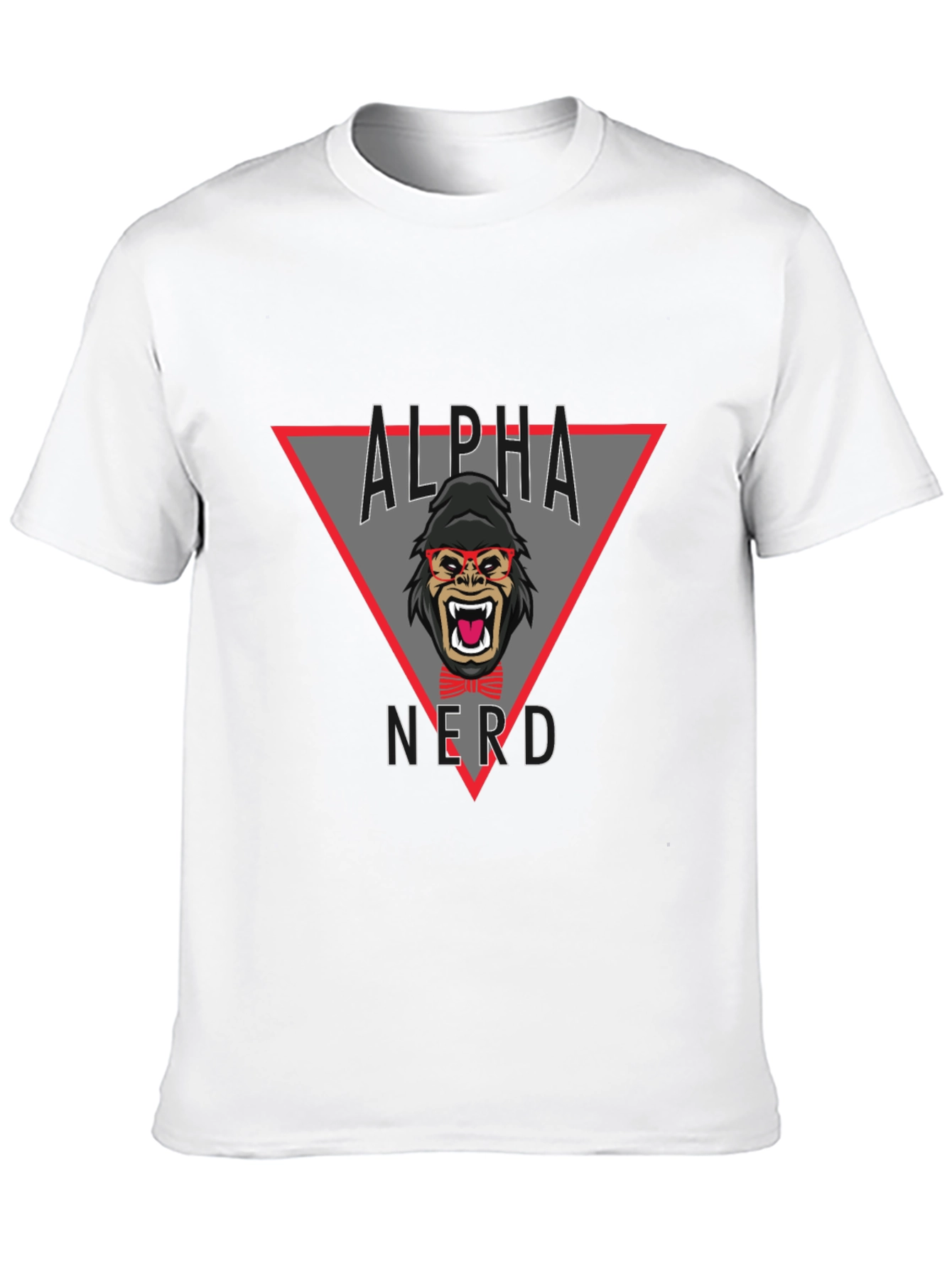 Alpha Nerd Graphic Tee - Black Cotton T-Shirt