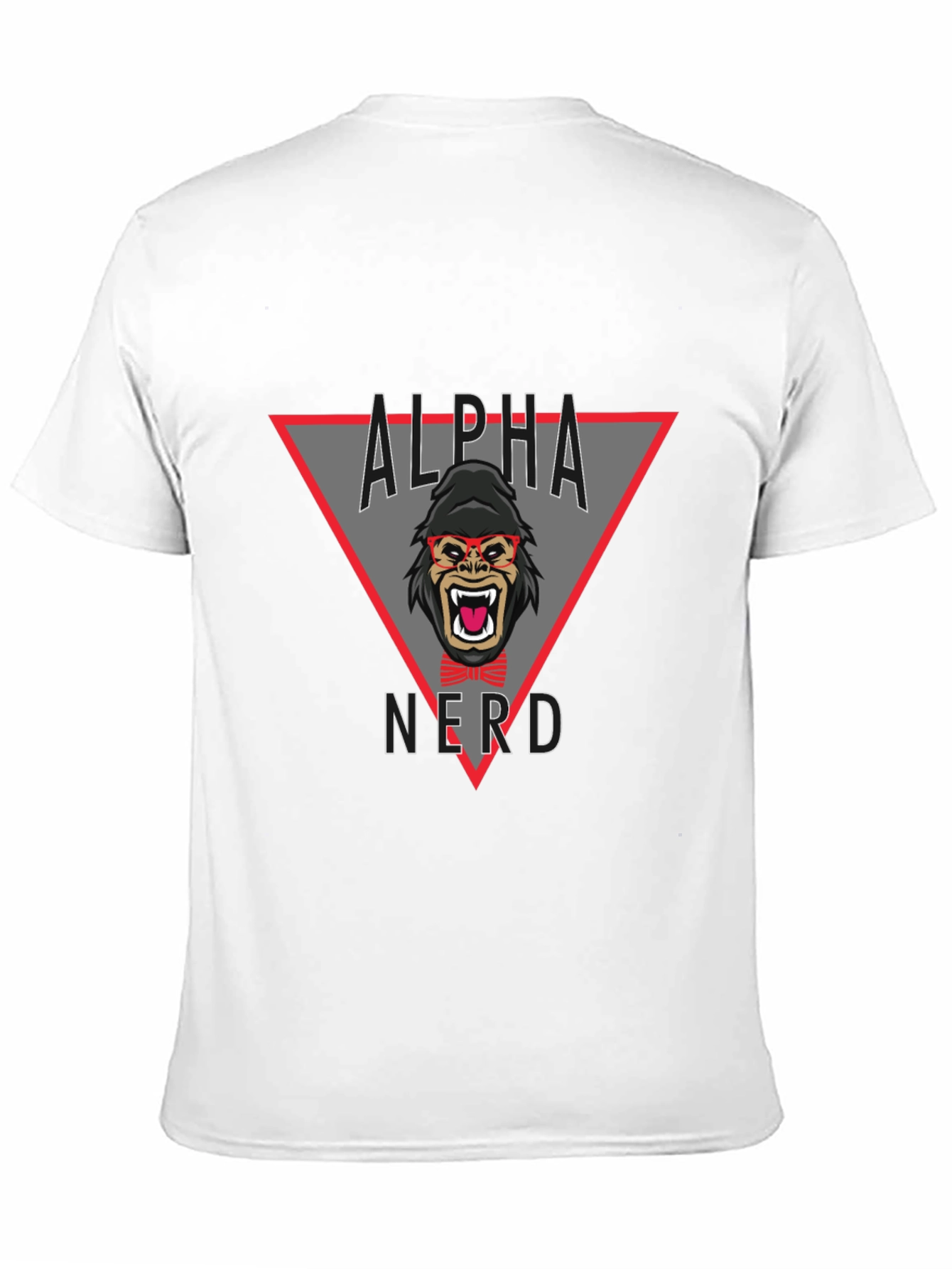 Alpha Nerd Graphic Tee - Black Cotton T-Shirt