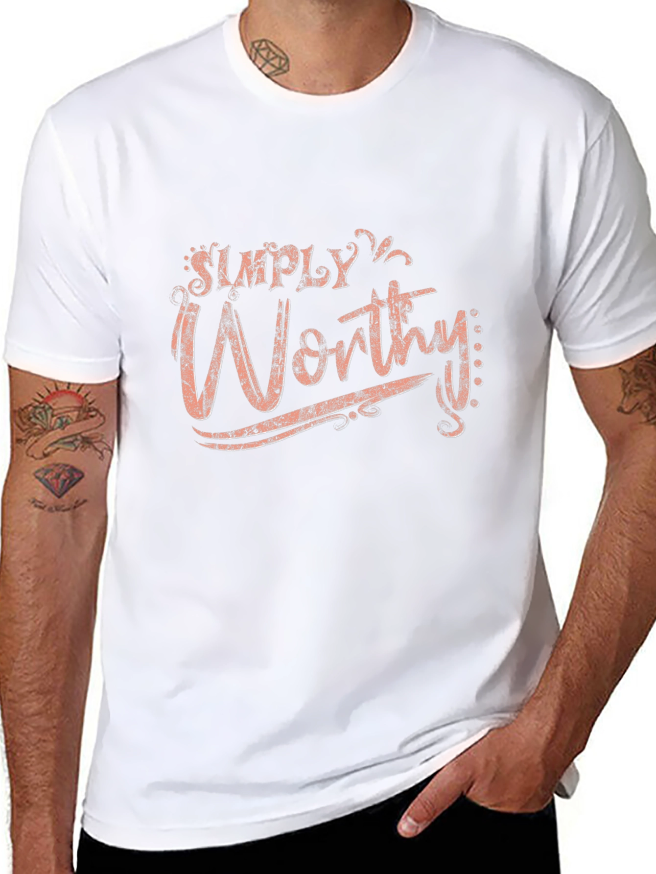 Simply Worthy Black Graphic Tee