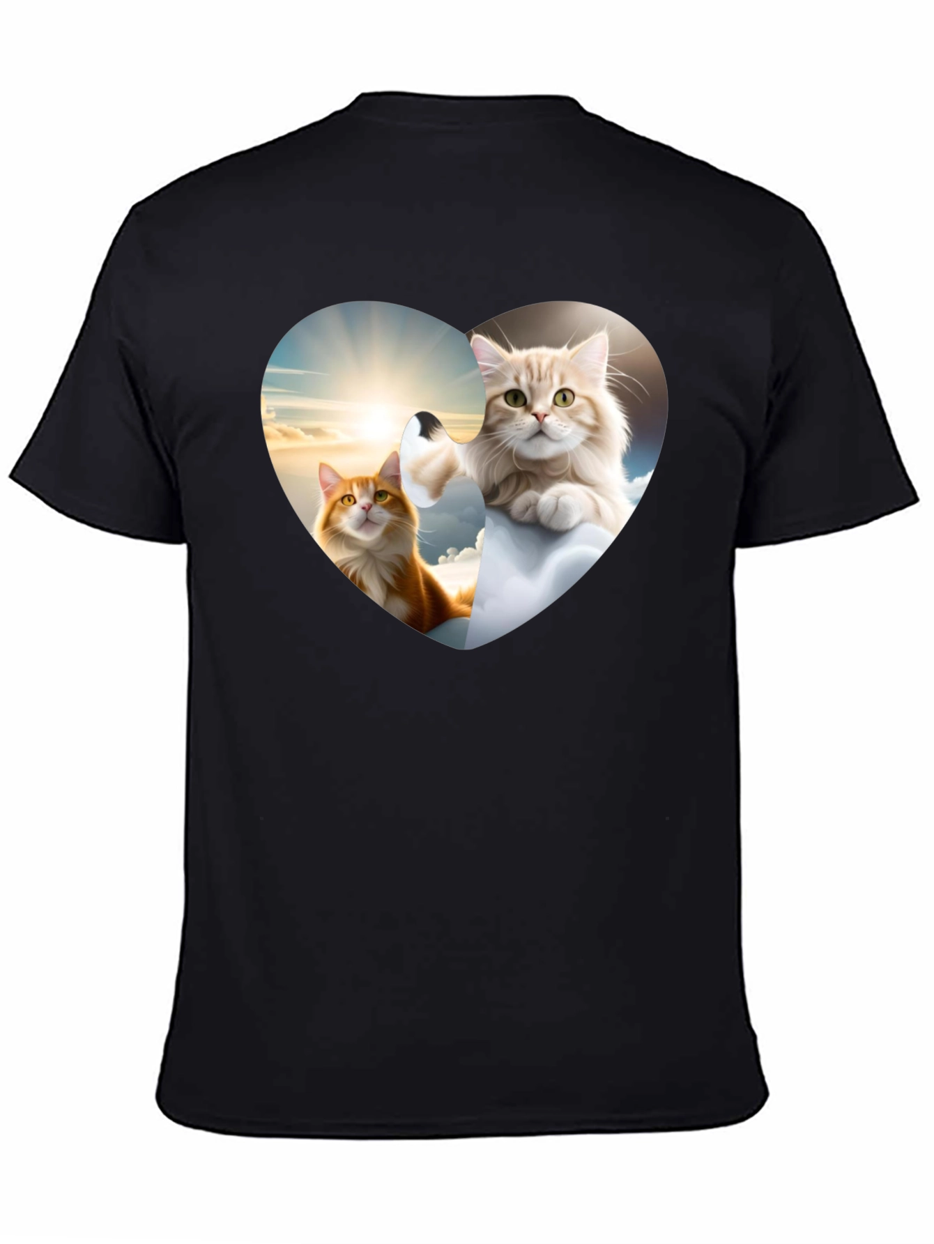 Cats in Heart Sky T-Shirt
