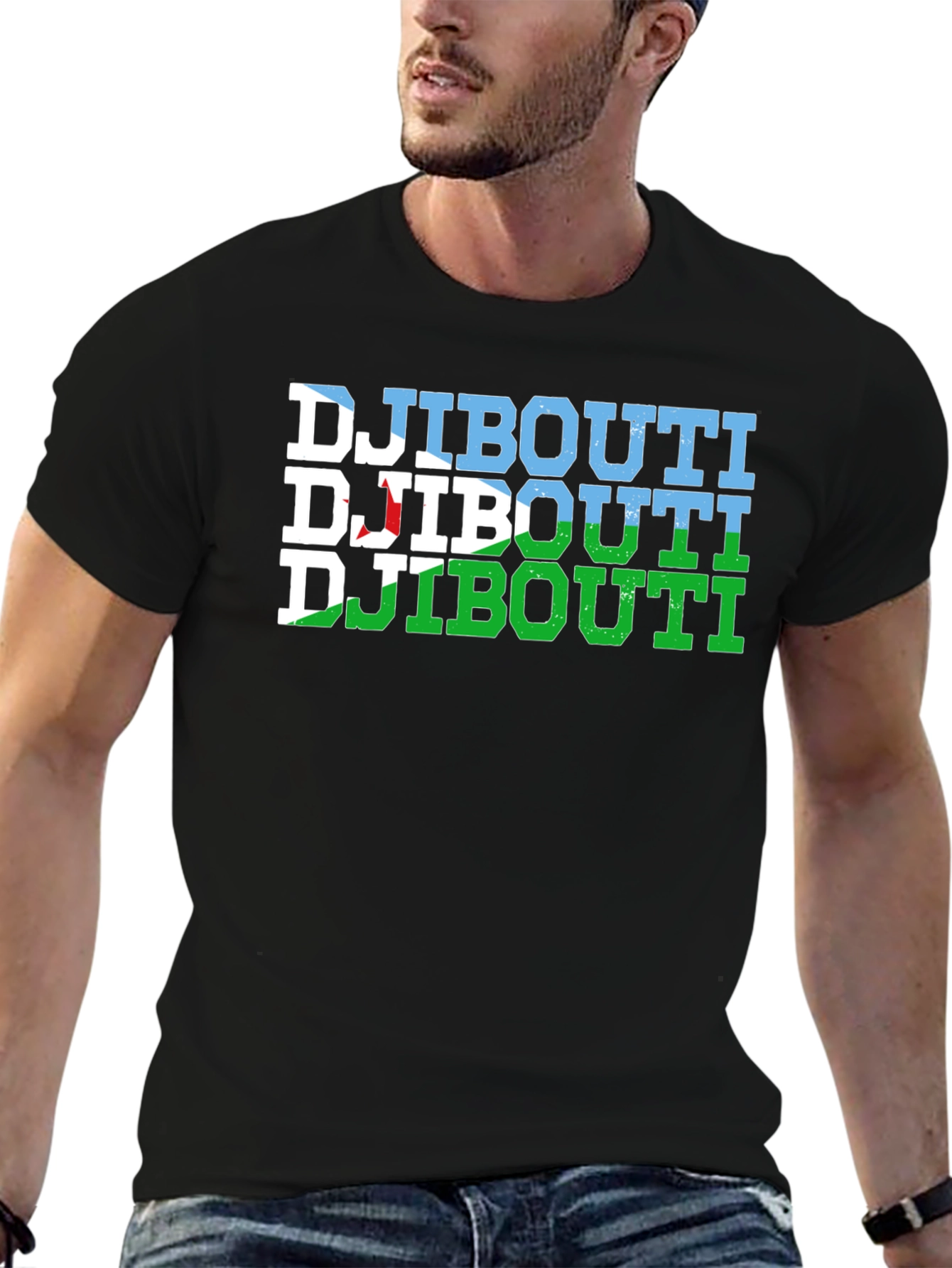 Djibouti Flag Graphic T-Shirt