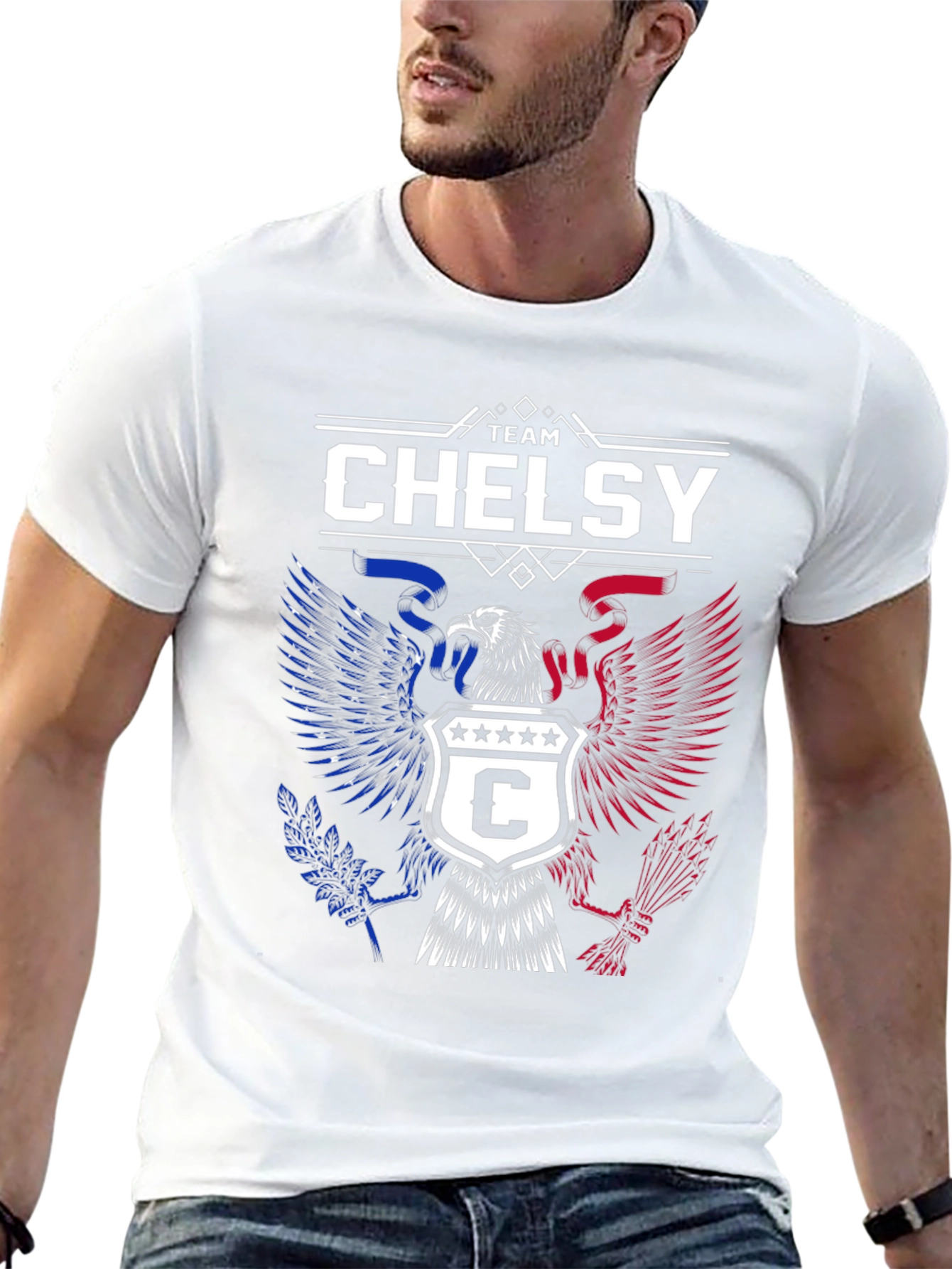 Team Chelsy Patriotic Eagle Graphic Tee