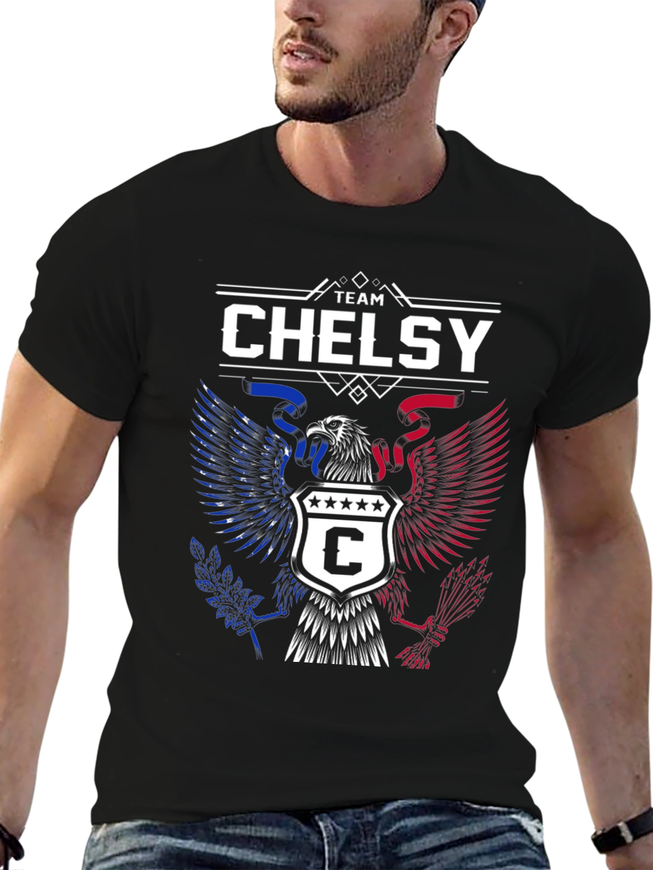 Team Chelsy Patriotic Eagle Graphic Tee