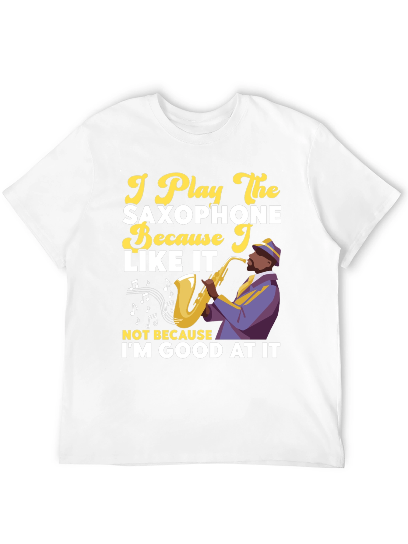 Saxophone Player Graphic Tee - Music Lovers T-Shirt