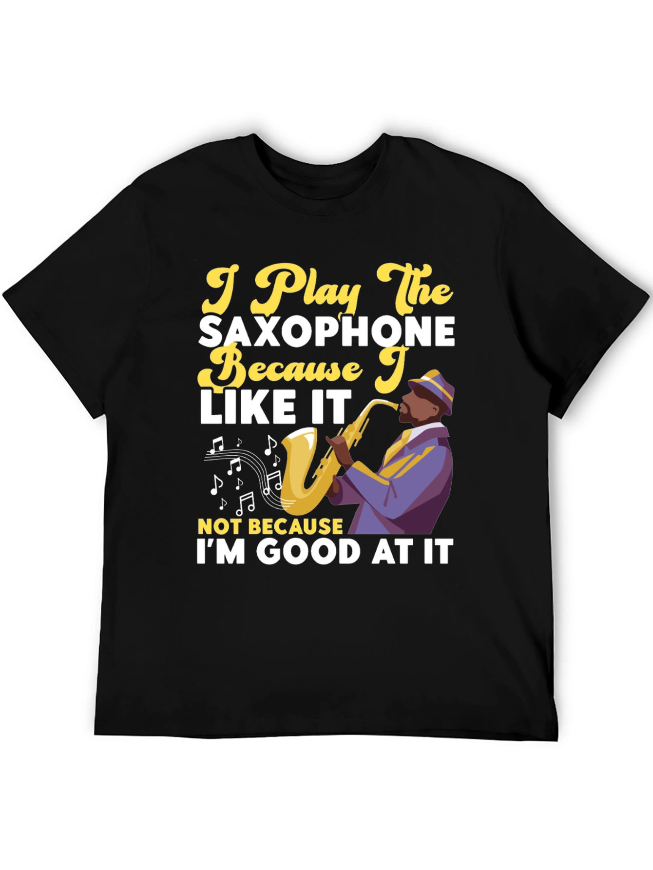 Saxophone Player Graphic Tee - Music Lovers T-Shirt