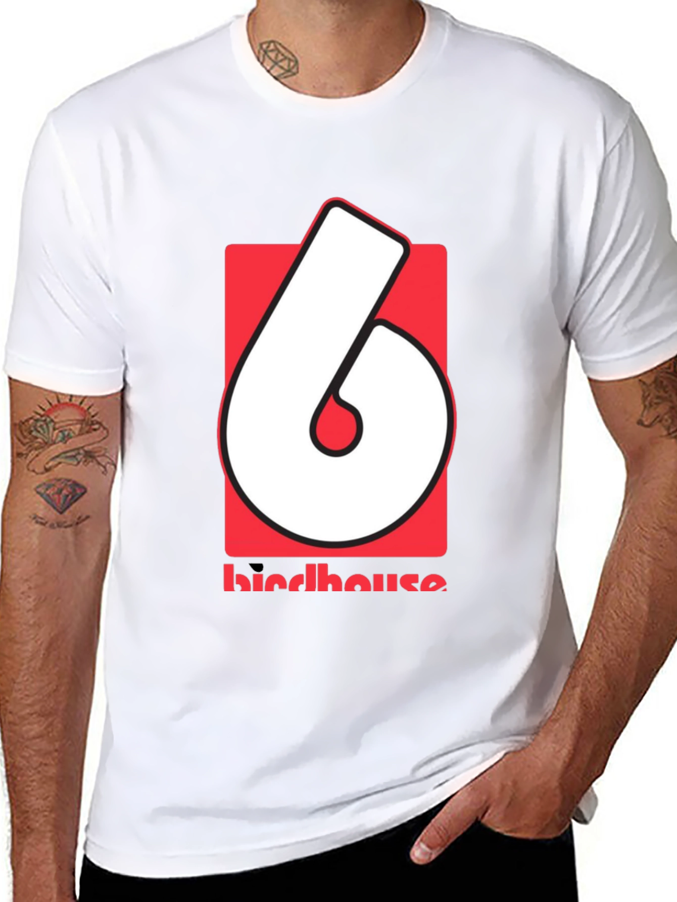 Birdhouse Skateboards T-Shirt Black Red White Graphic Tee
