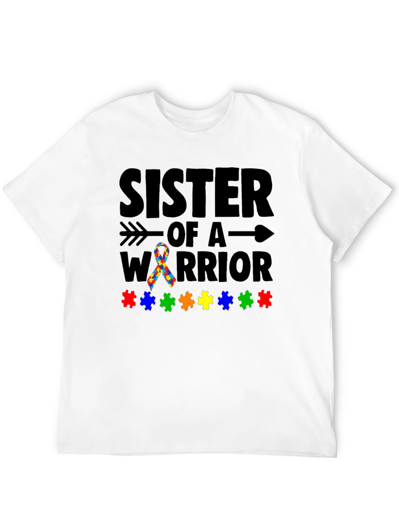 Sister of a Warrior Autism Awareness T-Shirt