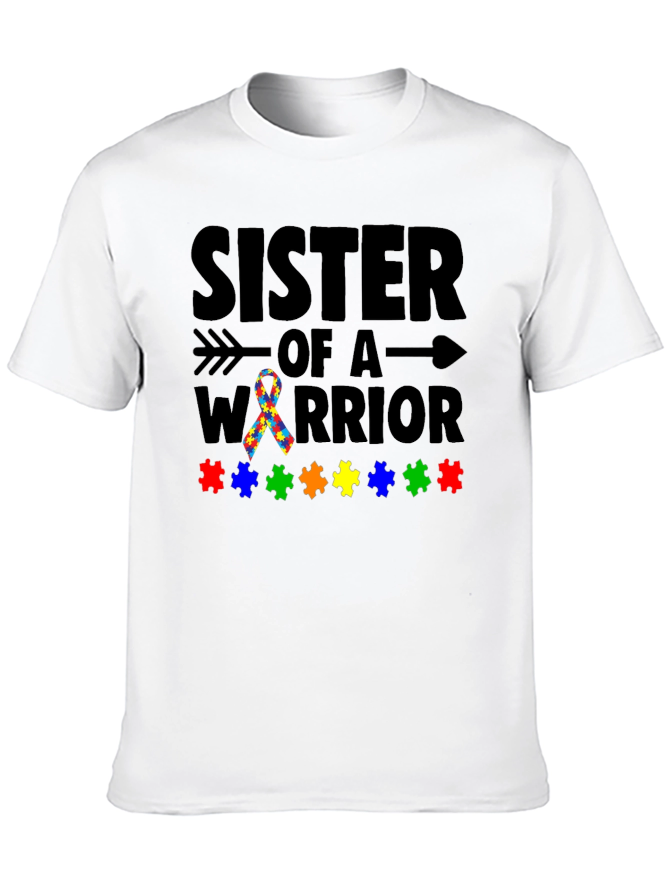 Sister of a Warrior Autism Awareness T-Shirt