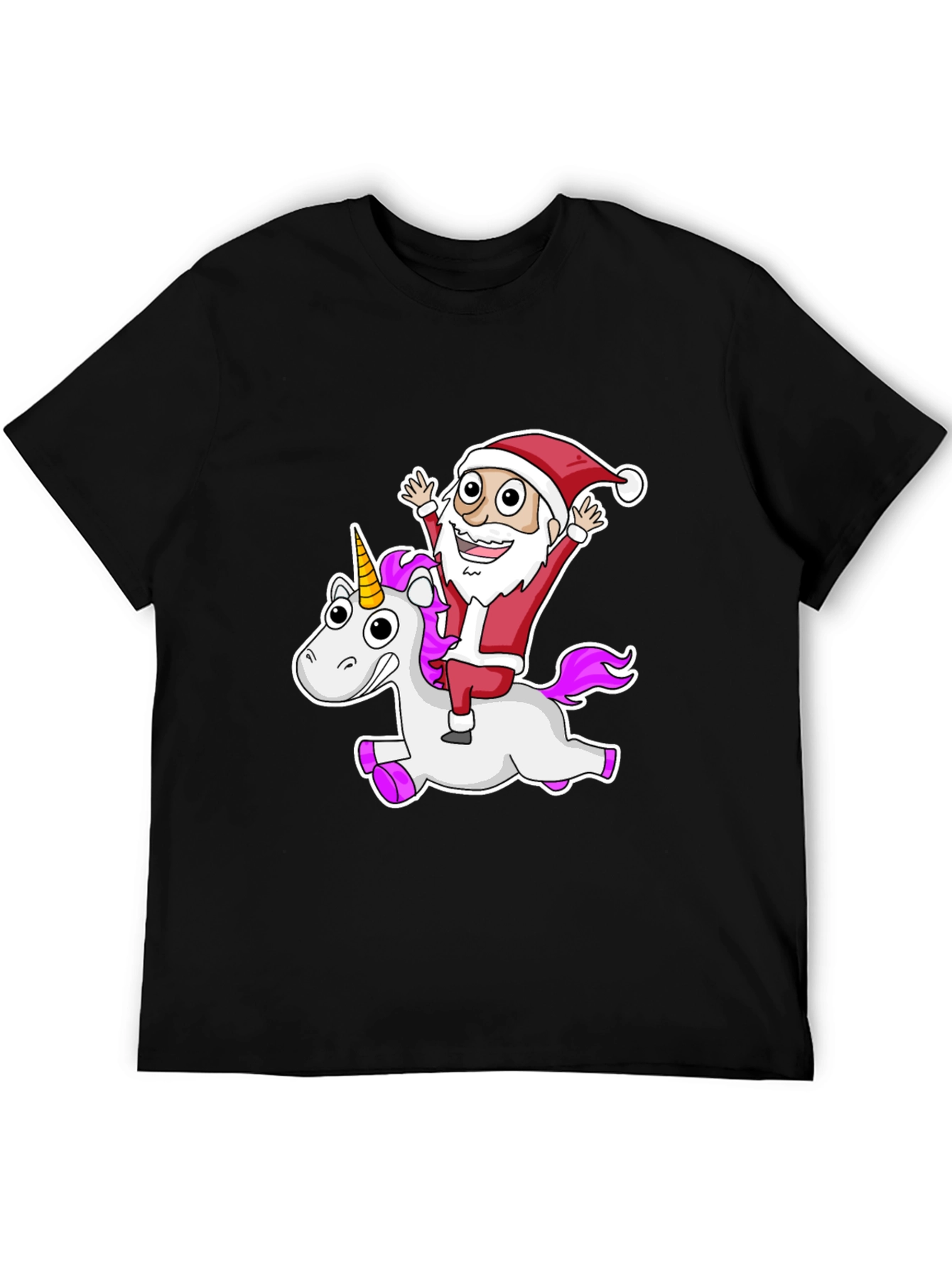 Santa Unicorn T-Shirt Funny Christmas Tee