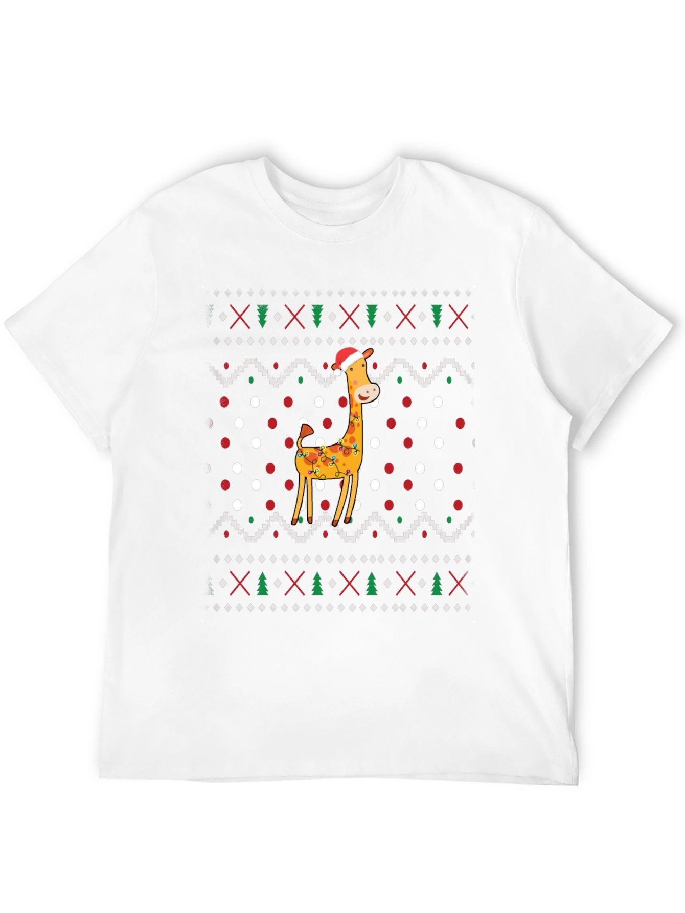 Festive Giraffe Christmas Sweater T-Shirt