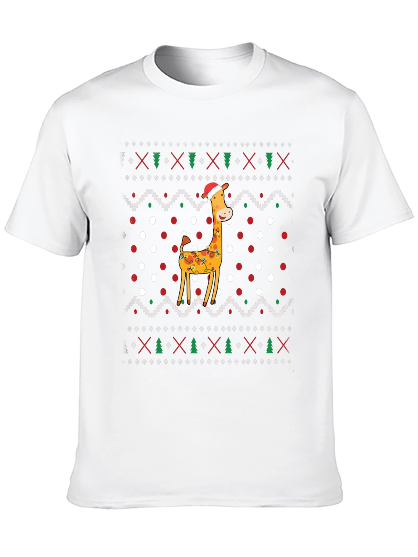 Festive Giraffe Christmas Sweater T-Shirt