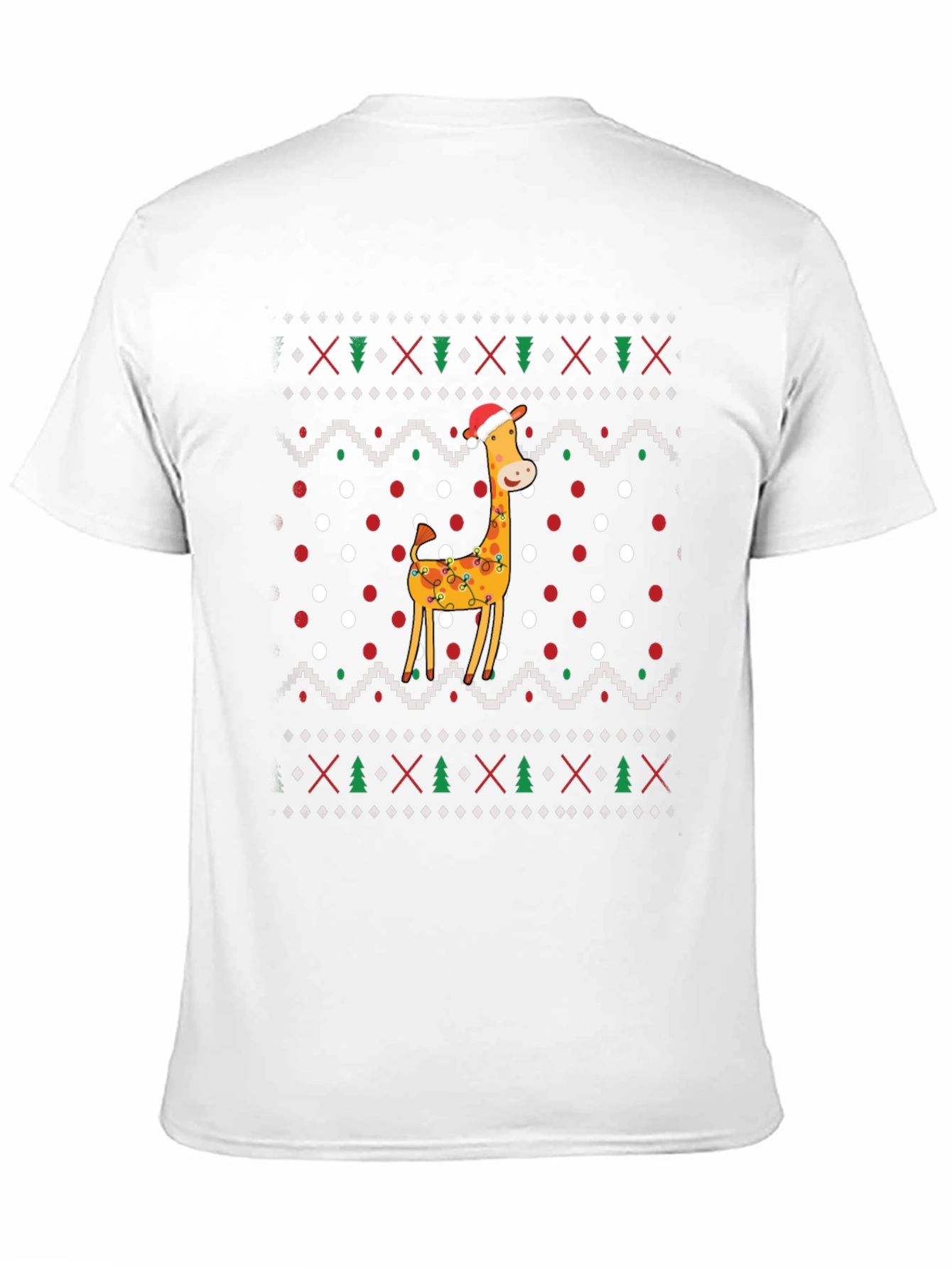 Festive Giraffe Christmas Sweater T-Shirt