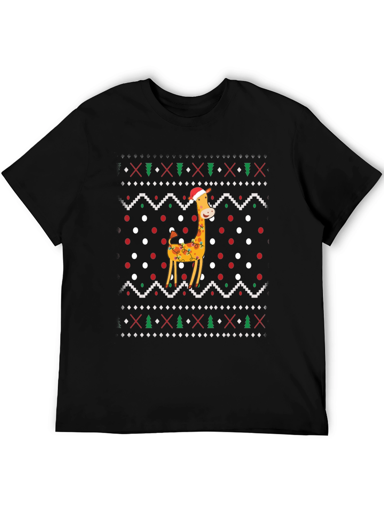 Festive Giraffe Christmas Sweater T-Shirt