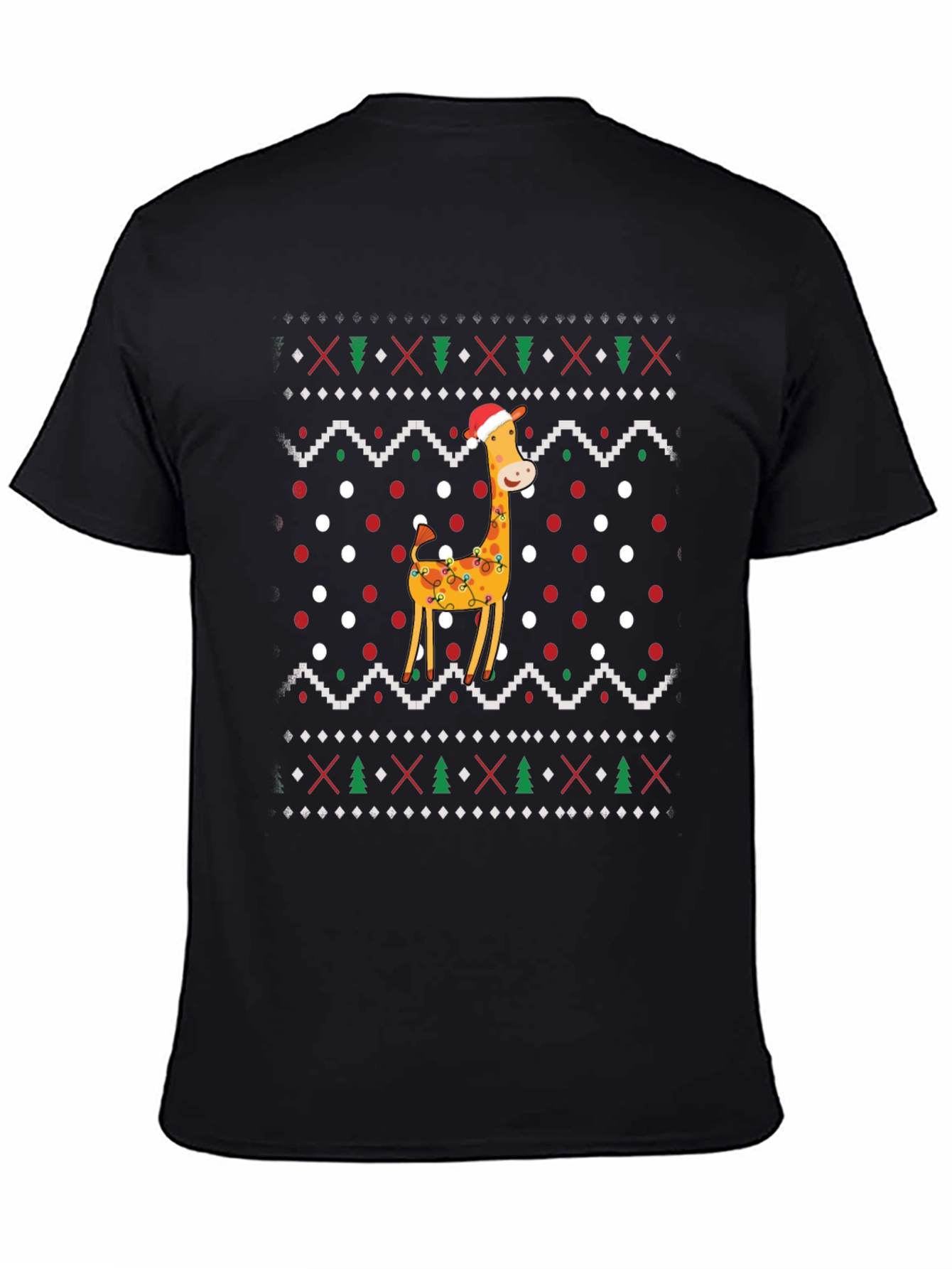Festive Giraffe Christmas Sweater T-Shirt
