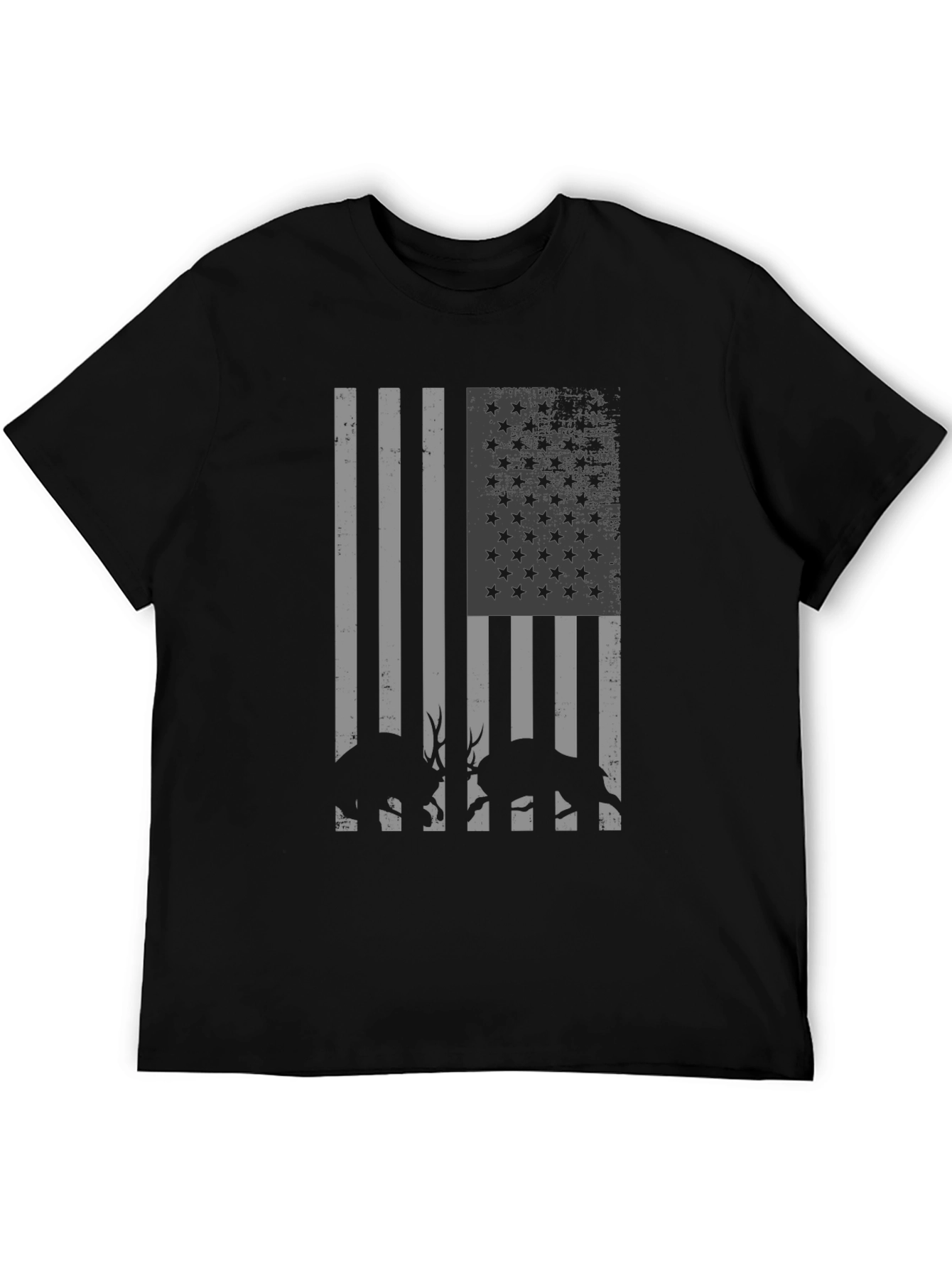 American Flag Deer Hunting T-Shirt