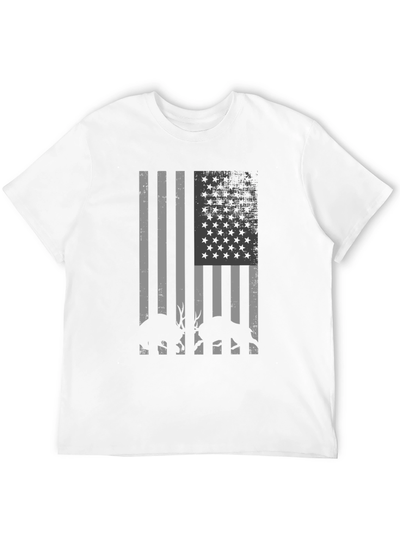 American Flag Deer Hunting T-Shirt