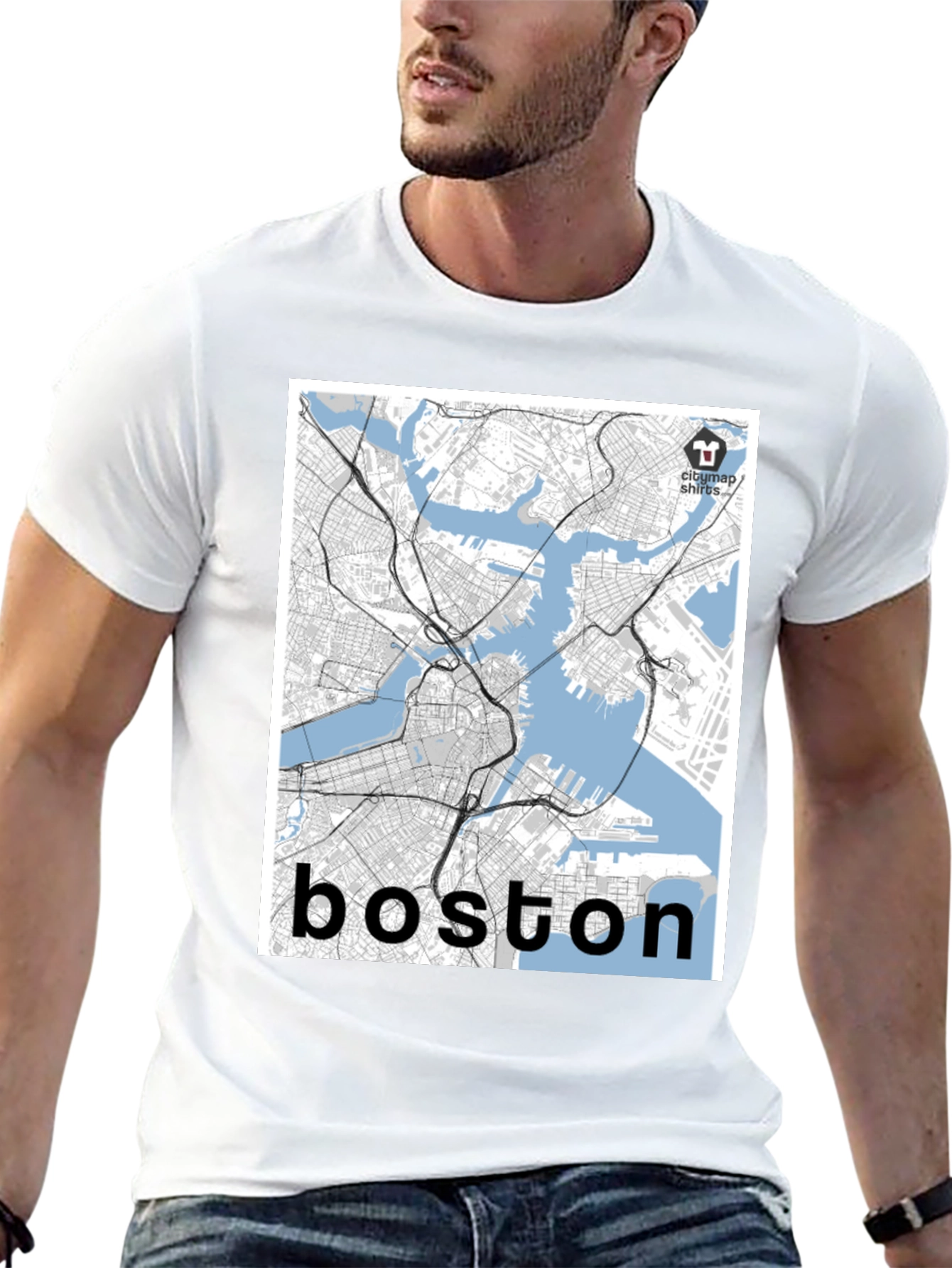 Boston Map T-Shirt - Cityscape Tee