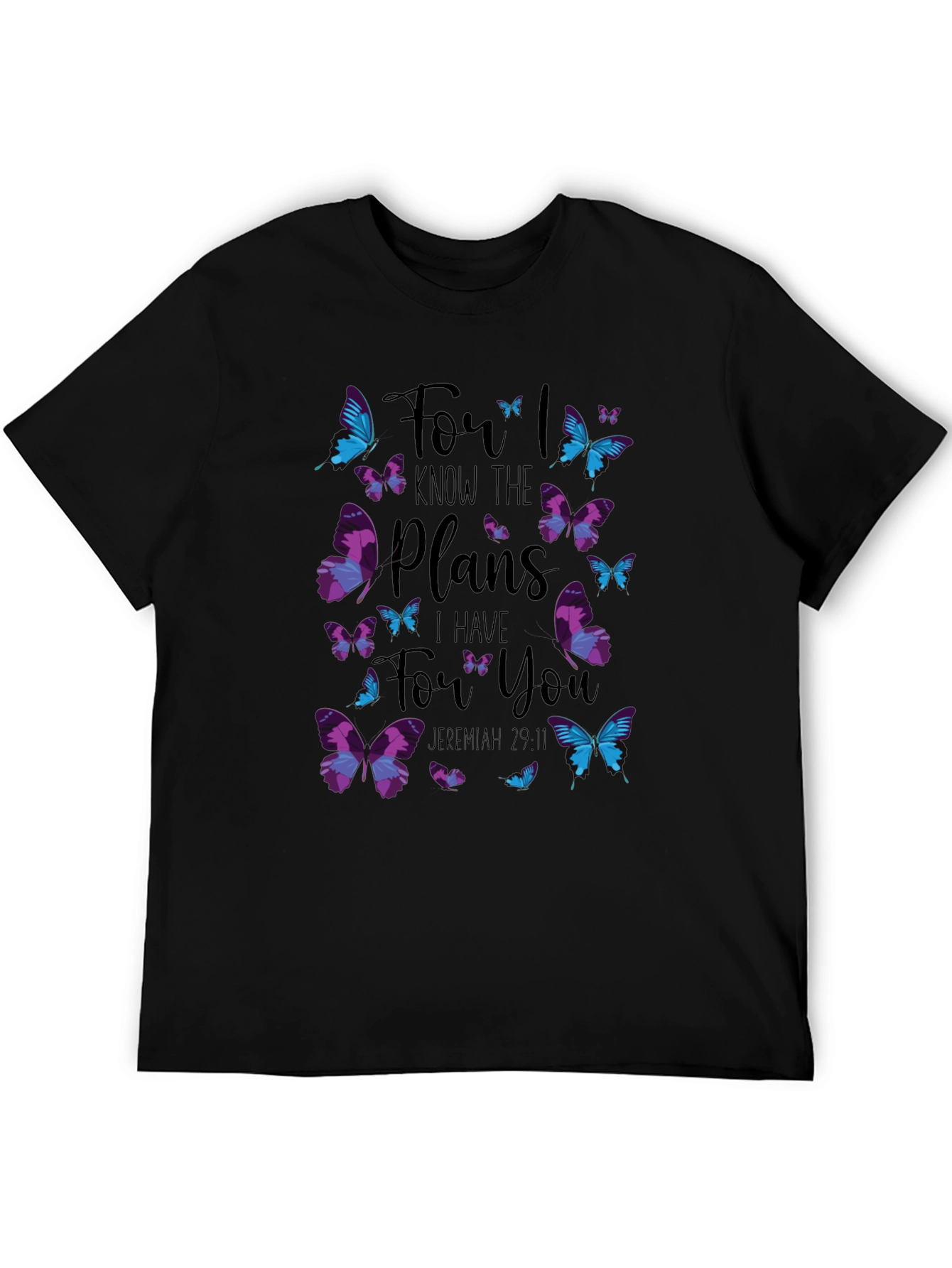 Faith Butterfly T-Shirt - Jeremiah 29:11 Christian Tee