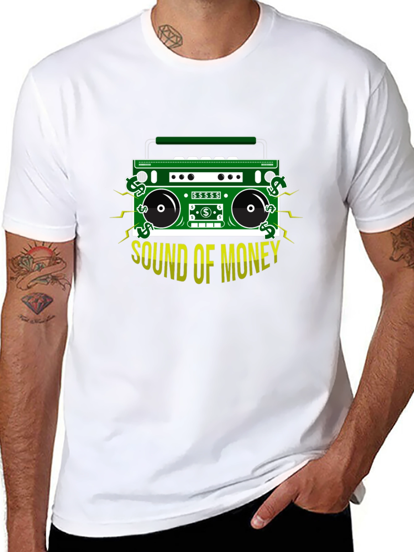 Sound of Money Boombox Graphic Tee - Black