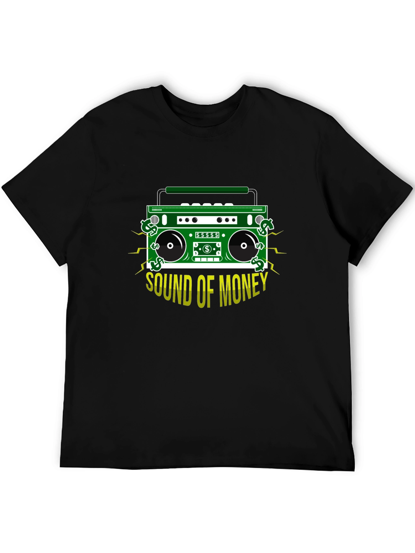 Sound of Money Boombox Graphic Tee - Black
