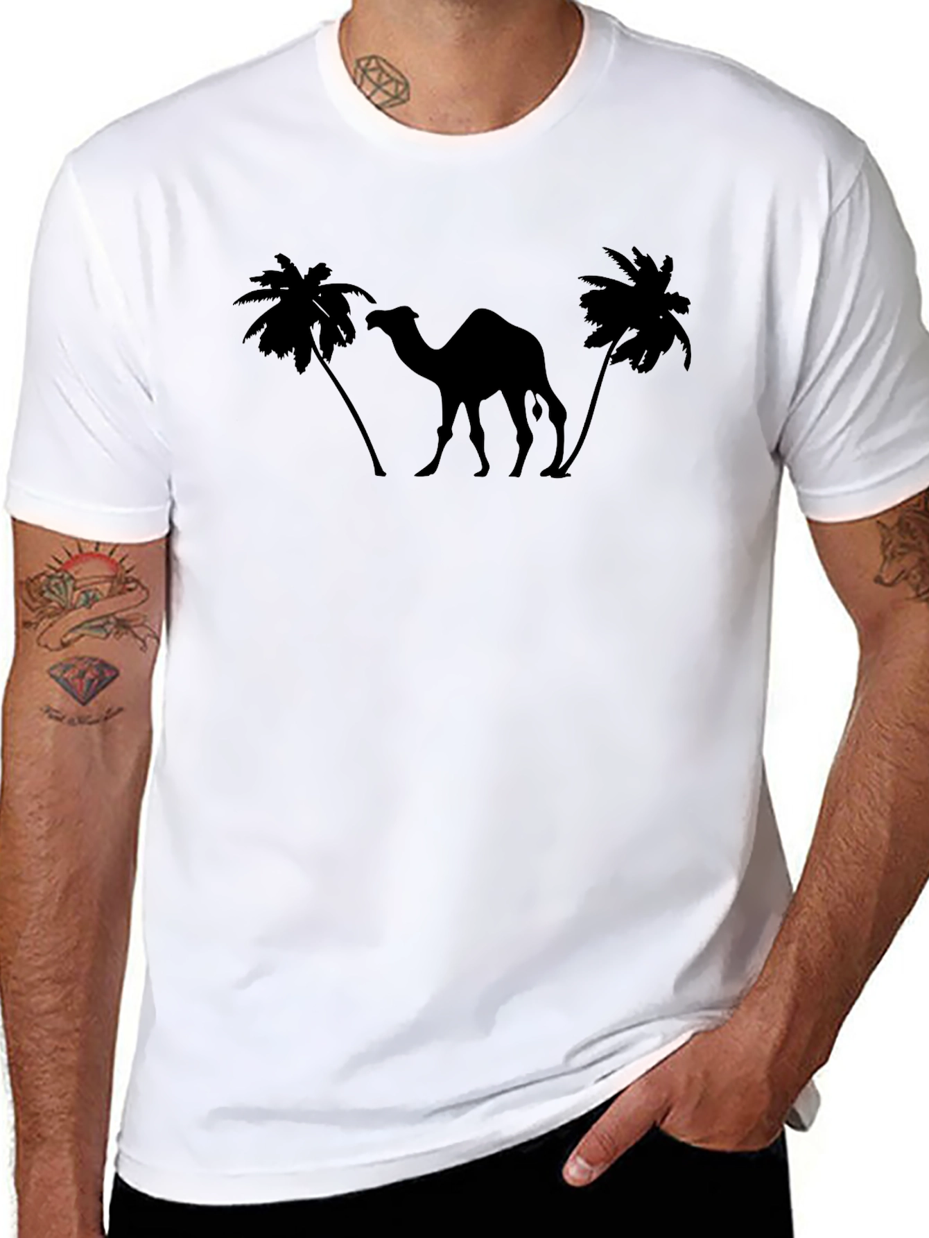 Desert Camel Graphic Tee - Black