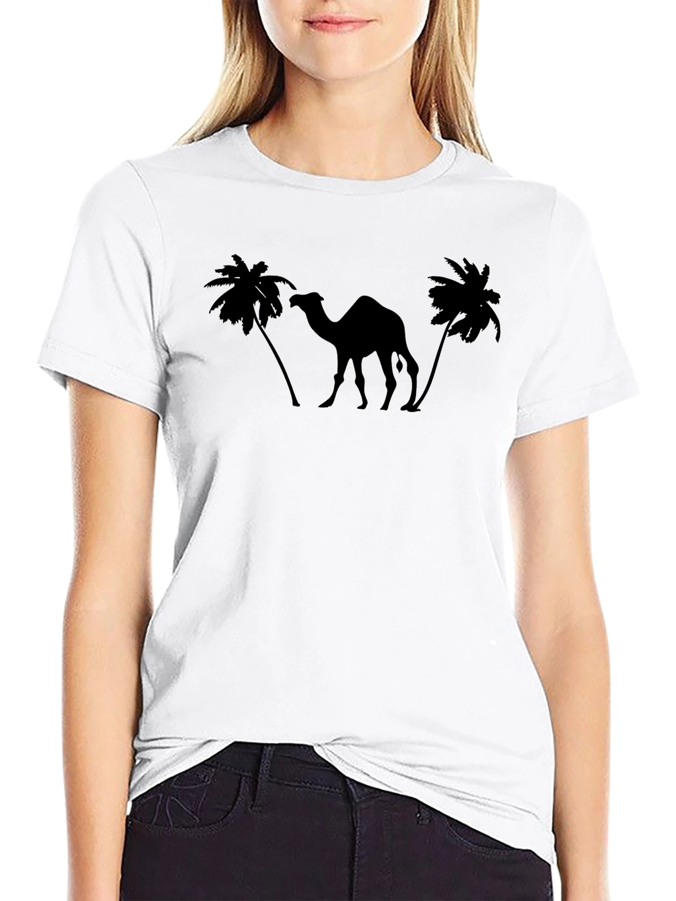 Desert Camel Graphic Tee - Black