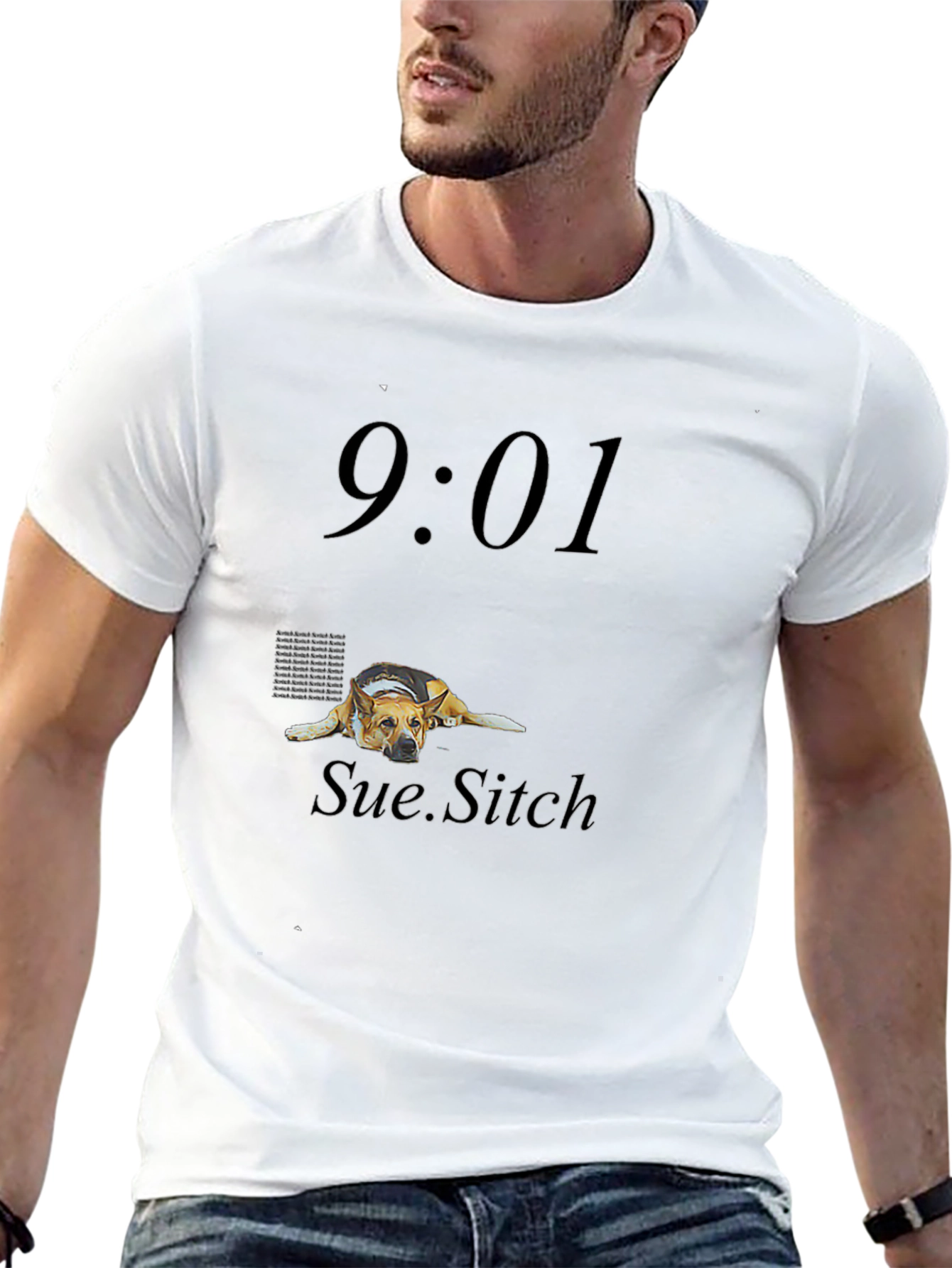 9:01 Sue.Sitch Black Graphic Tee