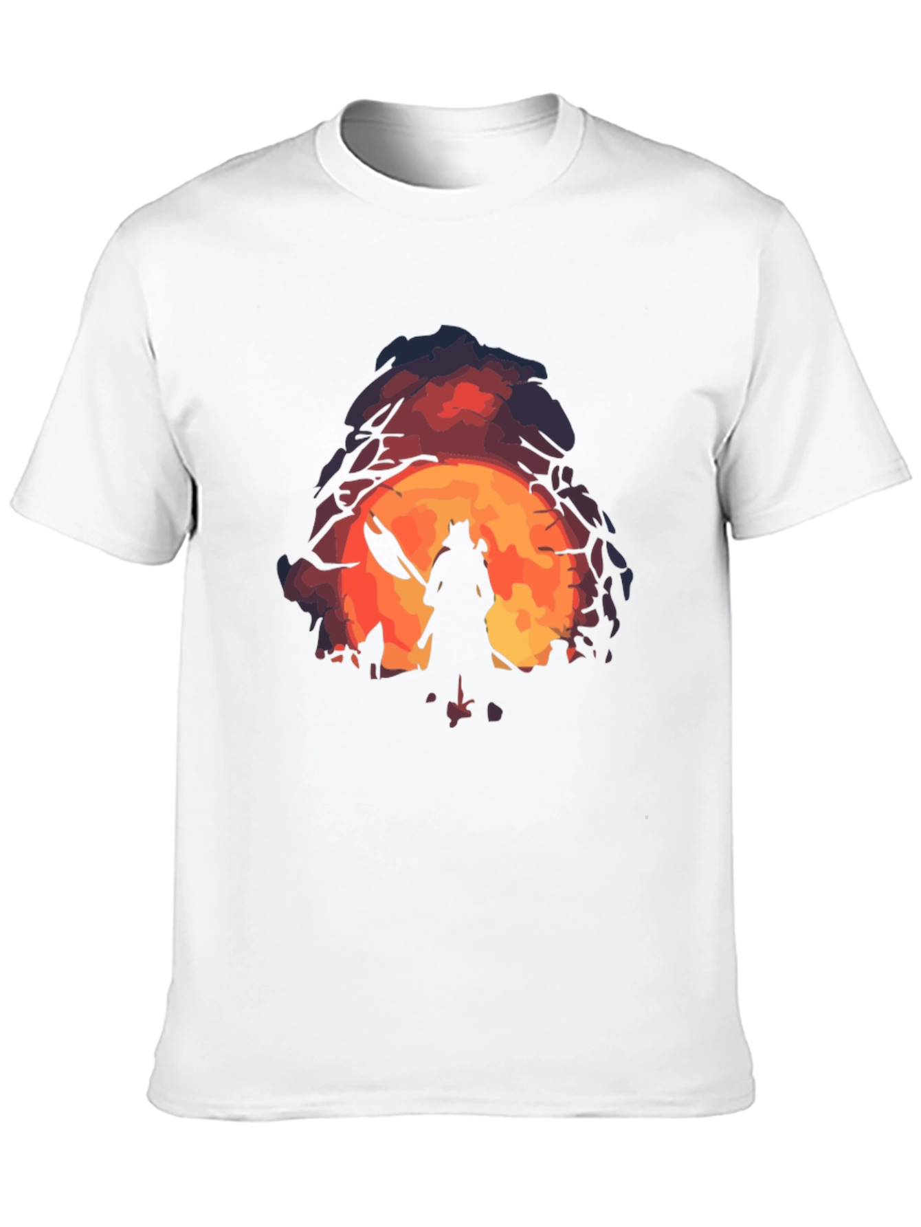 Silhouette Warrior Graphic Black T-Shirt