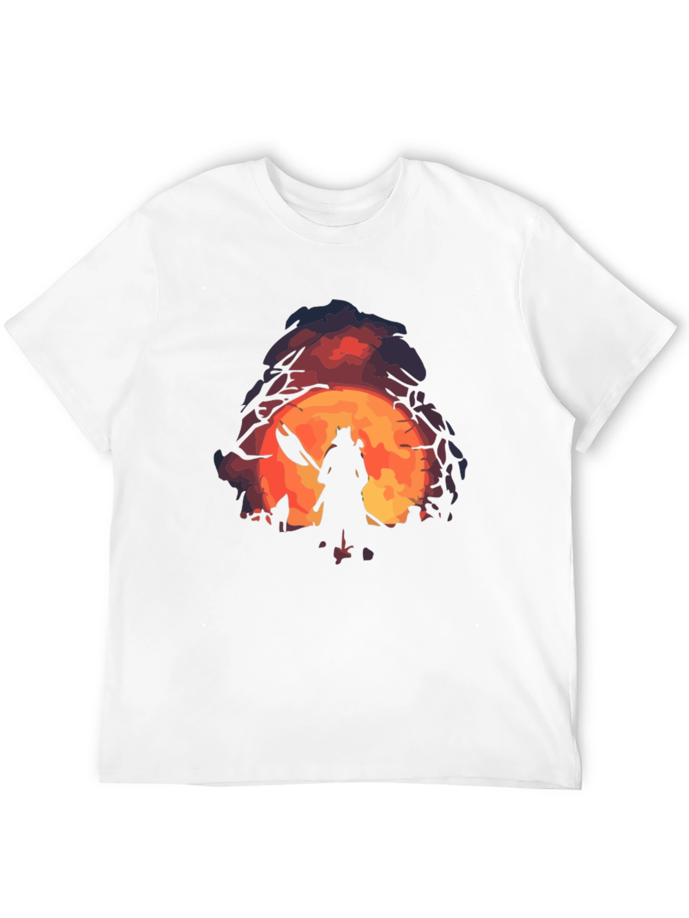 Silhouette Warrior Graphic Black T-Shirt