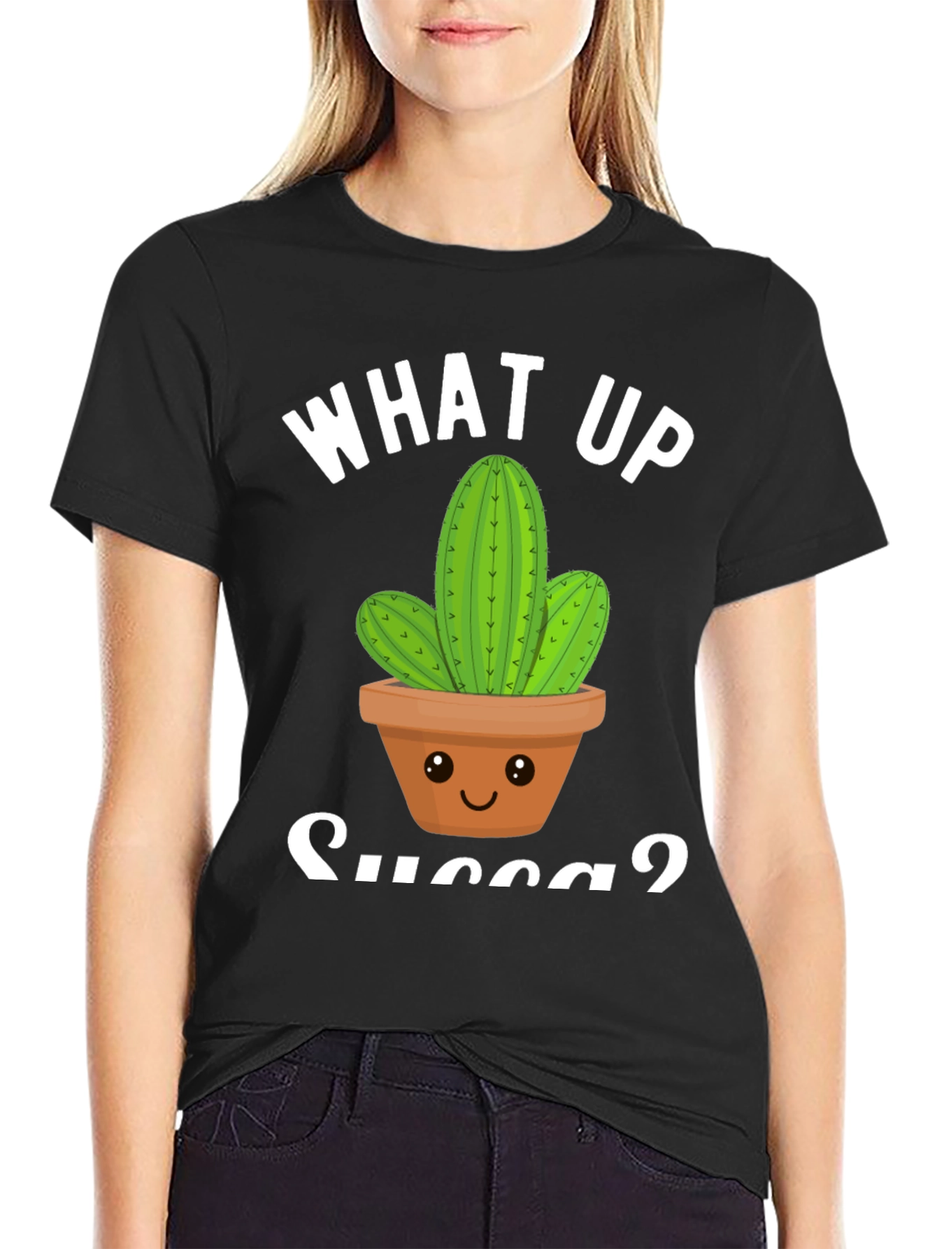 What Up Succa? Cactus Graphic T-Shirt