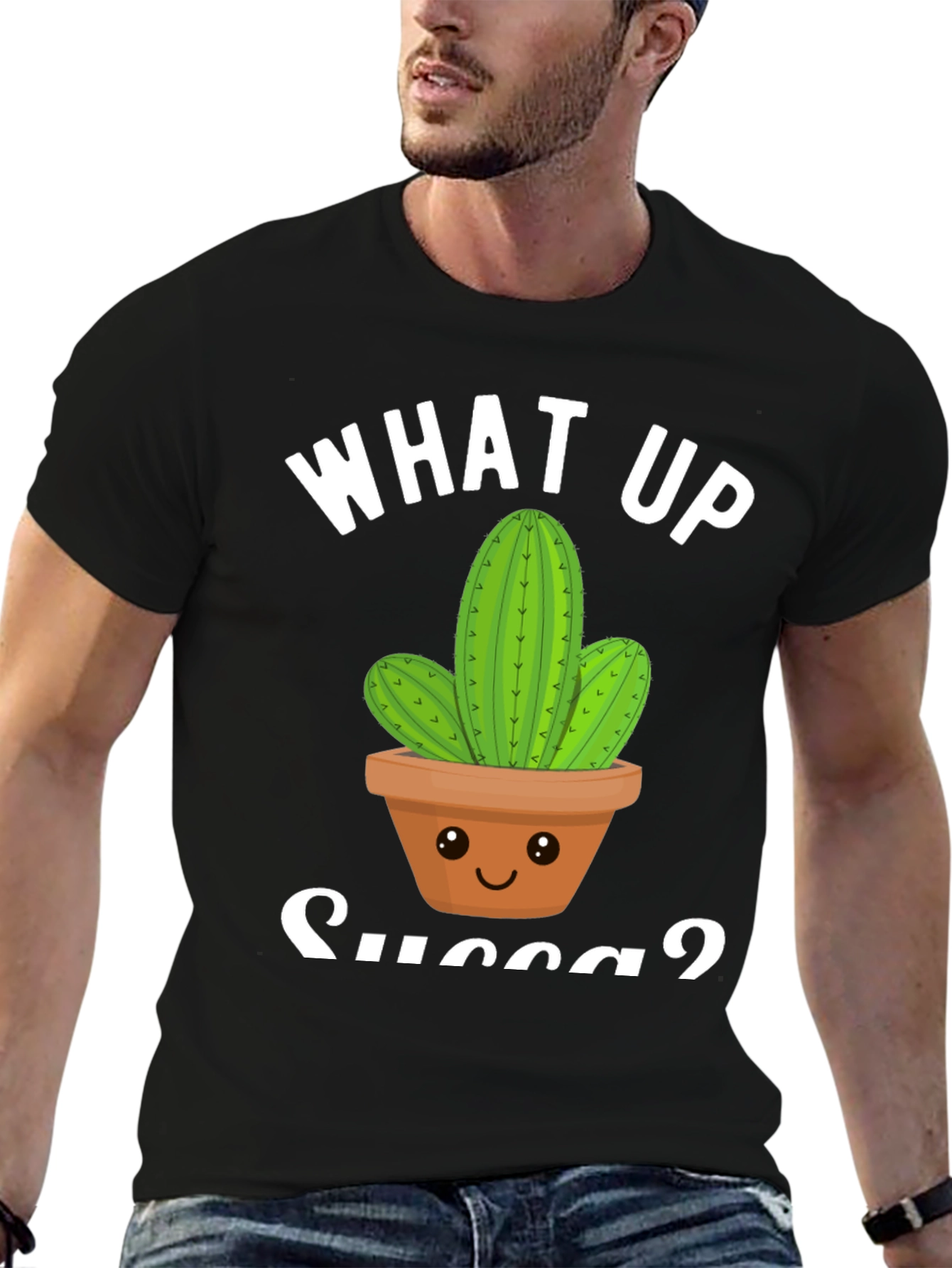 What Up Succa? Cactus Graphic T-Shirt