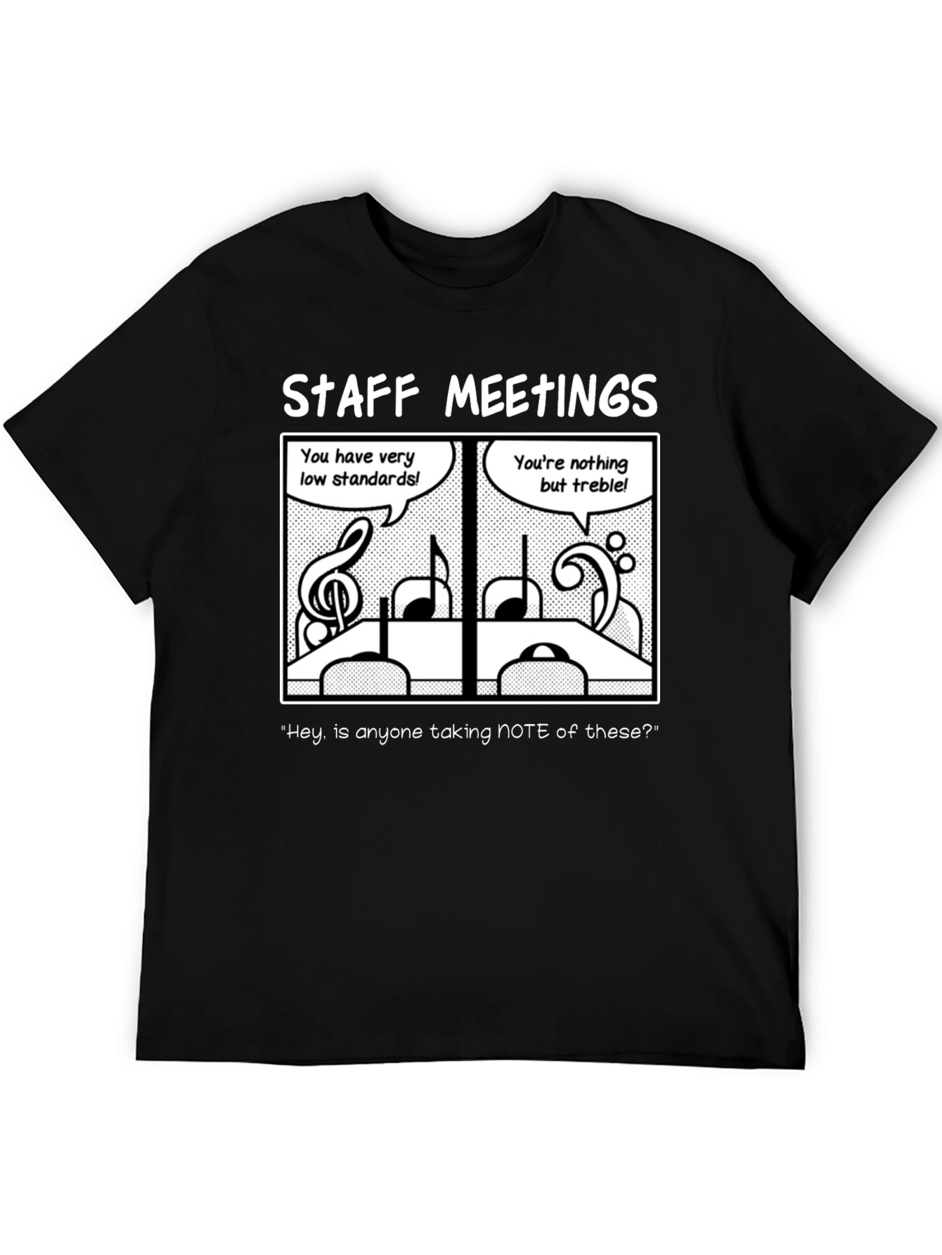 Staff Meeting Music Pun T-Shirt