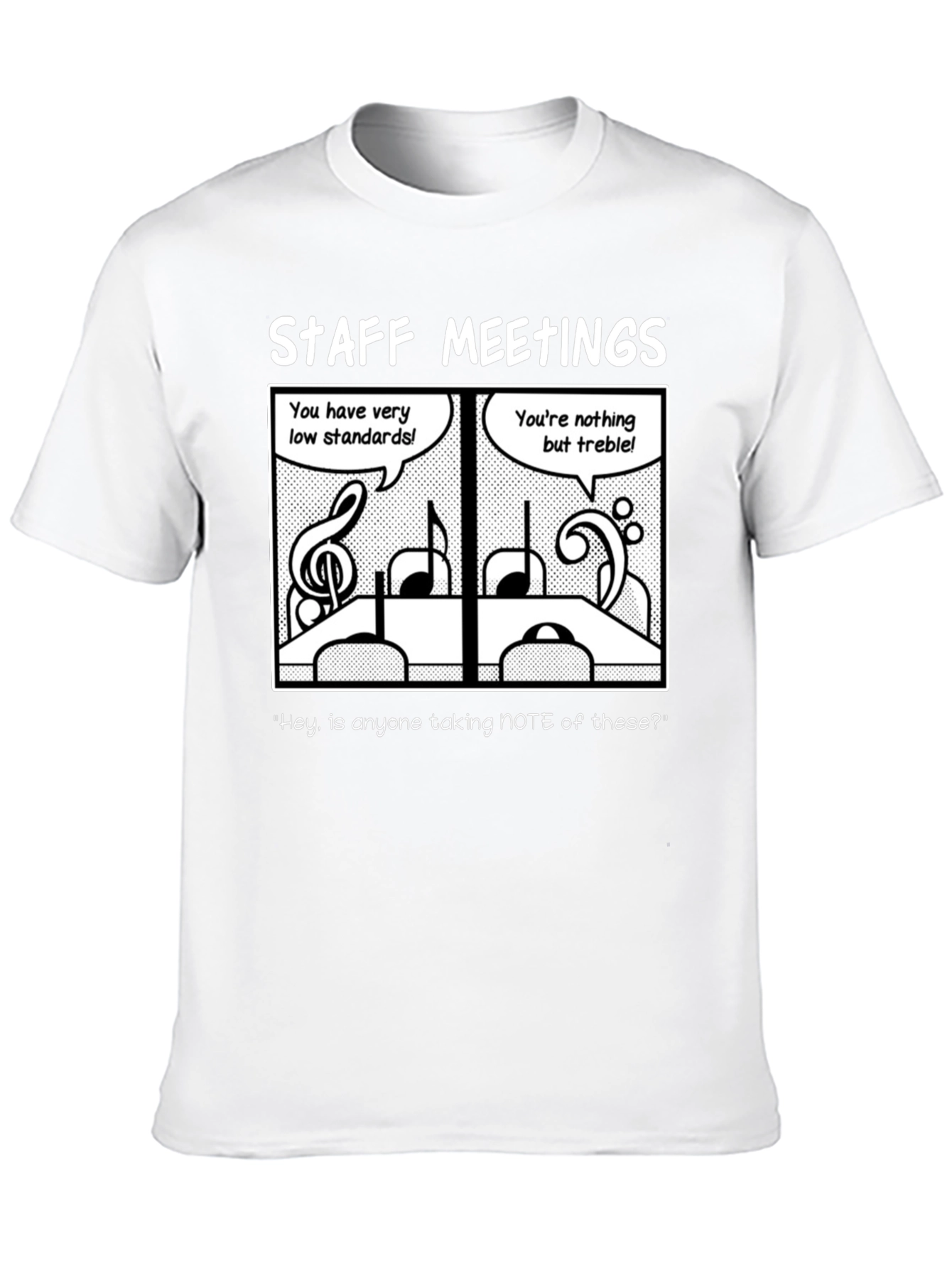 Staff Meeting Music Pun T-Shirt