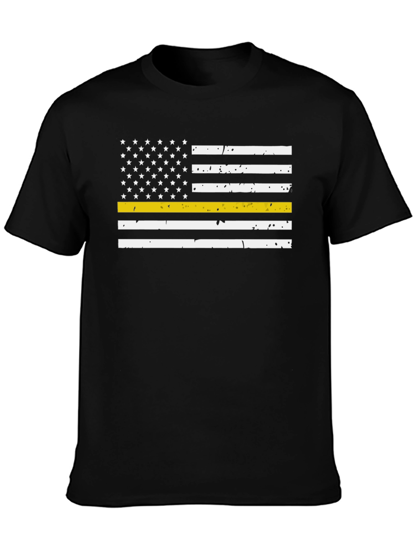 Thin Yellow Line American Flag T-Shirt