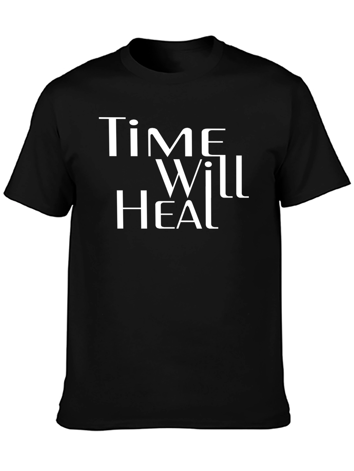 Time Will Heal Graphic Tee - Unisex Black T-Shirt