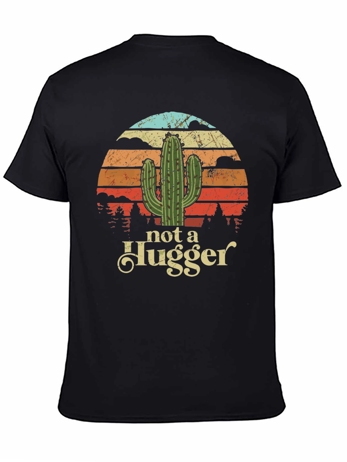 Not a Hugger Cactus Graphic T-Shirt