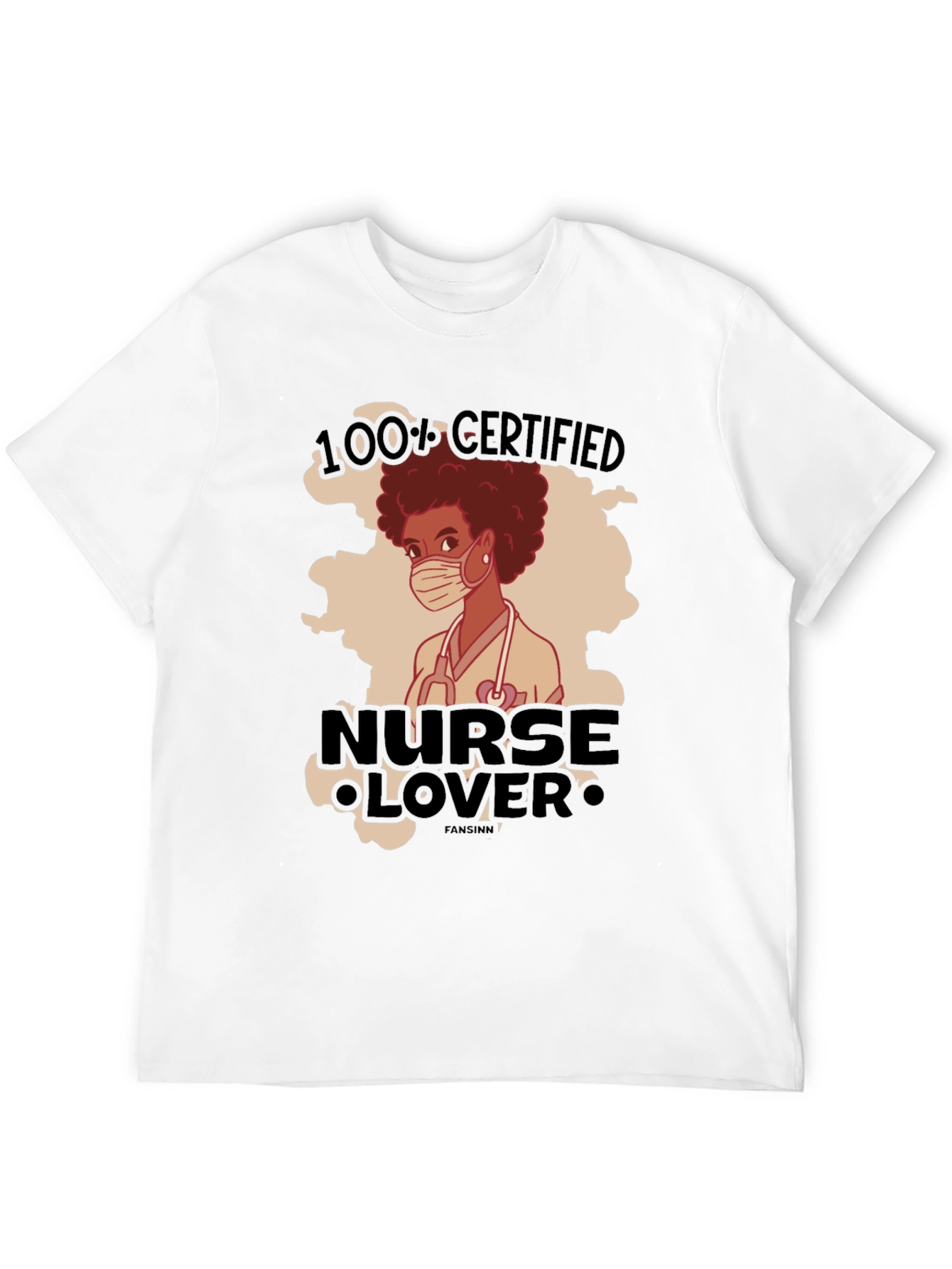 100% Certified Nurse Lover Graphic T-Shirt