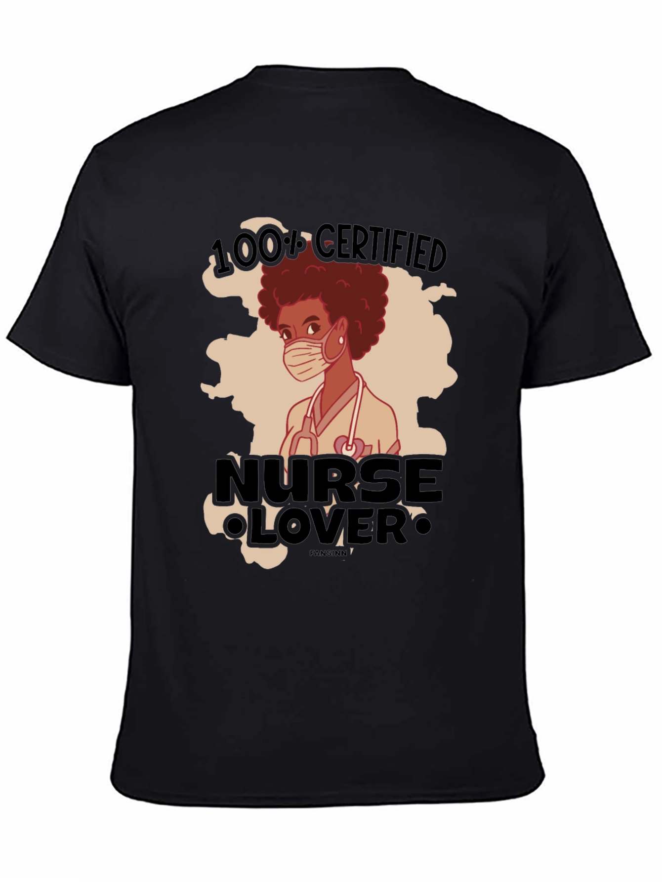 100% Certified Nurse Lover Graphic T-Shirt