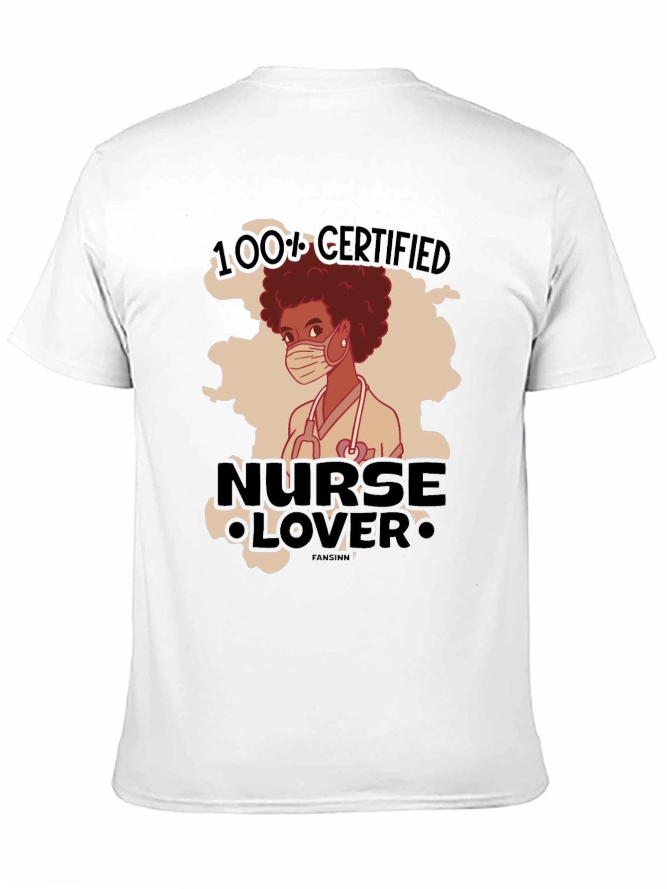 100% Certified Nurse Lover Graphic T-Shirt