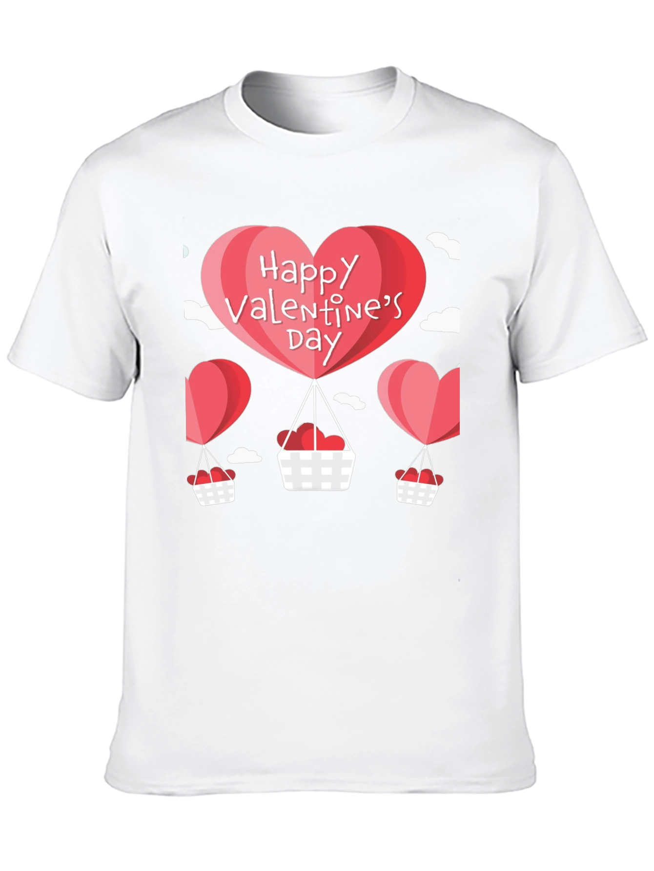 Valentines Day Balloon Graphic Tee - Black