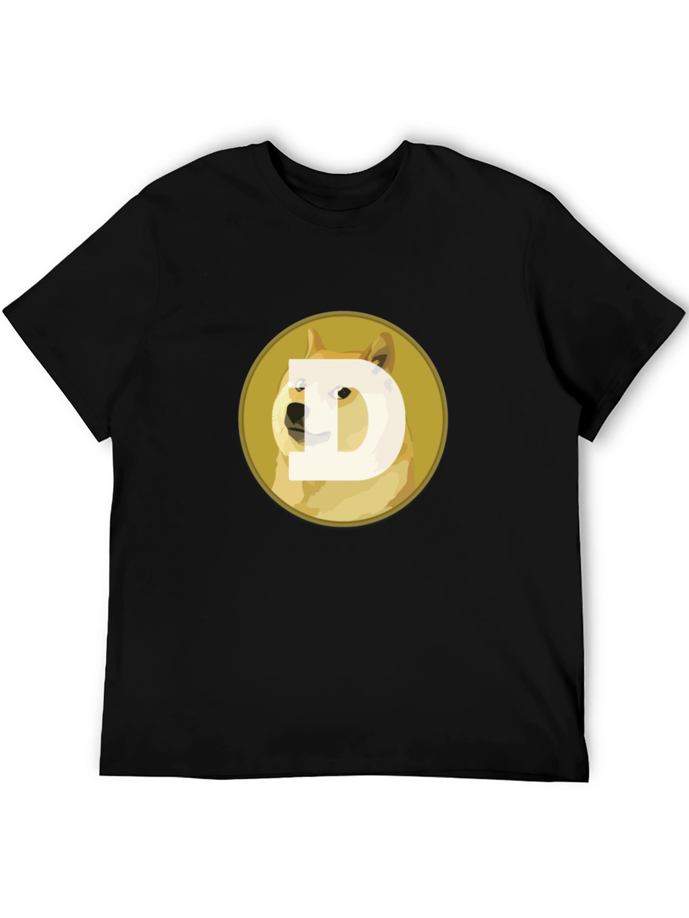 Doge Coin Graphic Tee - Black Crypto T-Shirt