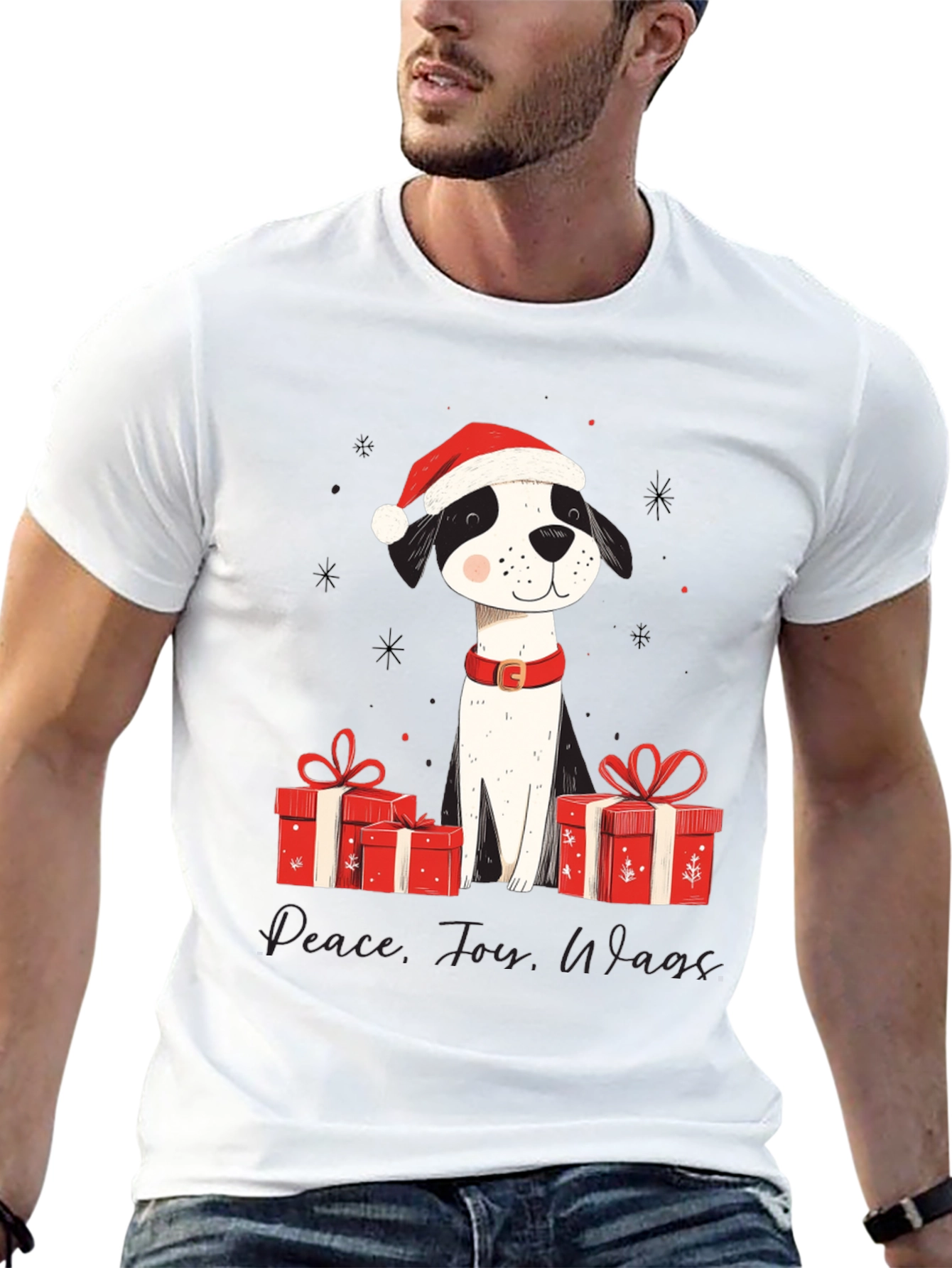 Festive Dog Christmas T-Shirt