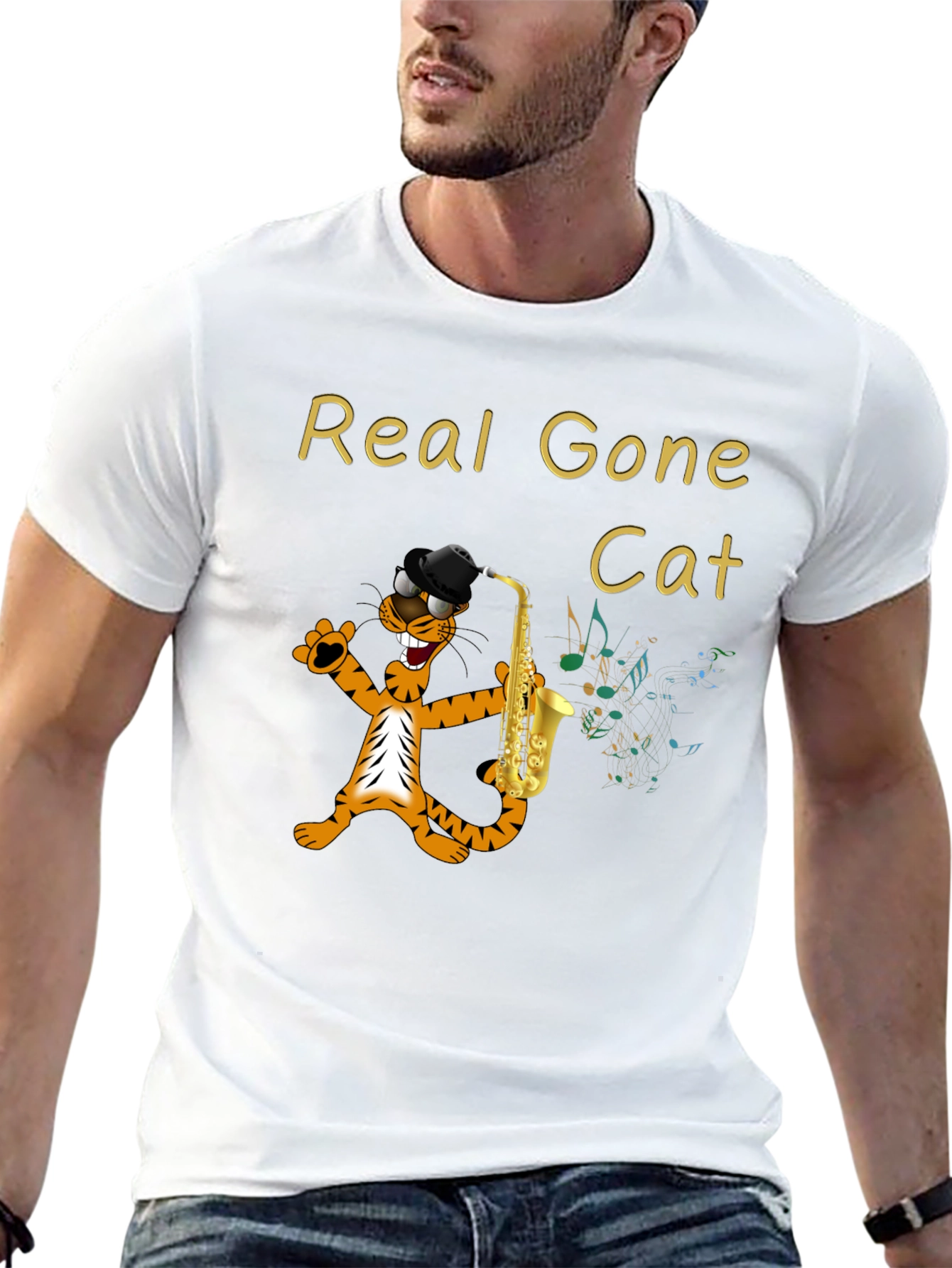 Cool Cat Saxophone T-Shirt