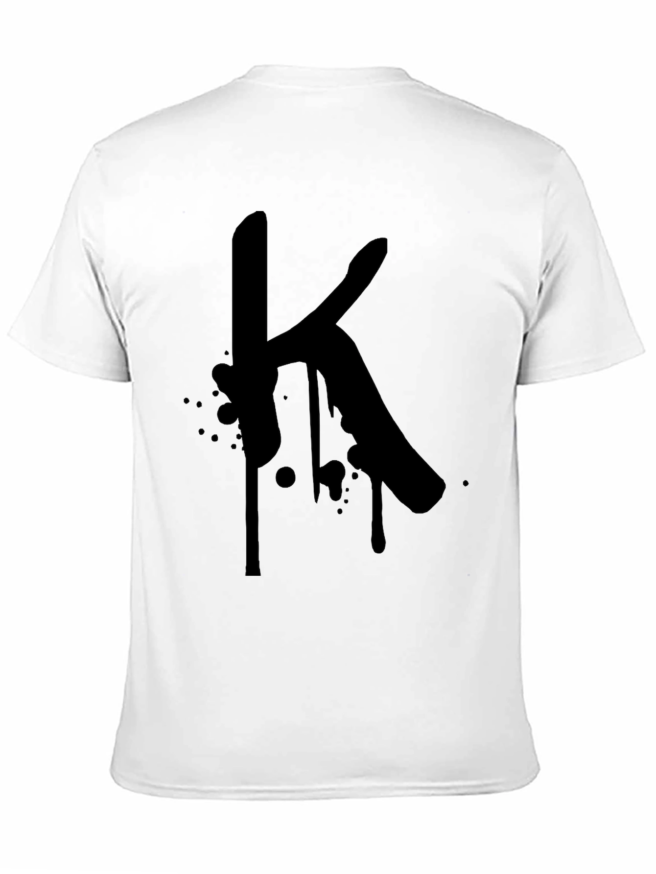 Letter K Graphic Black T-Shirt