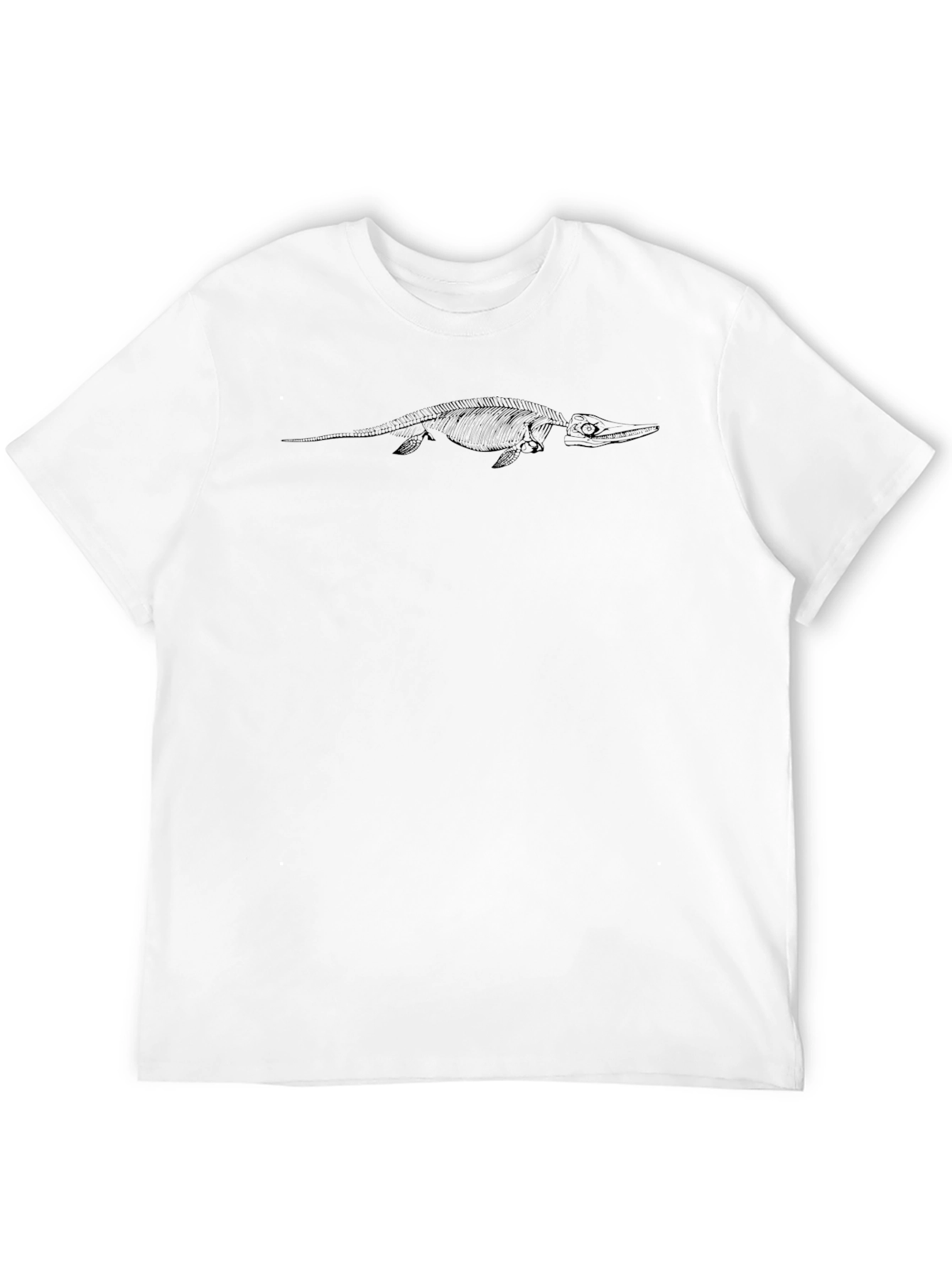 Black T-Shirt with Mosasaur Design