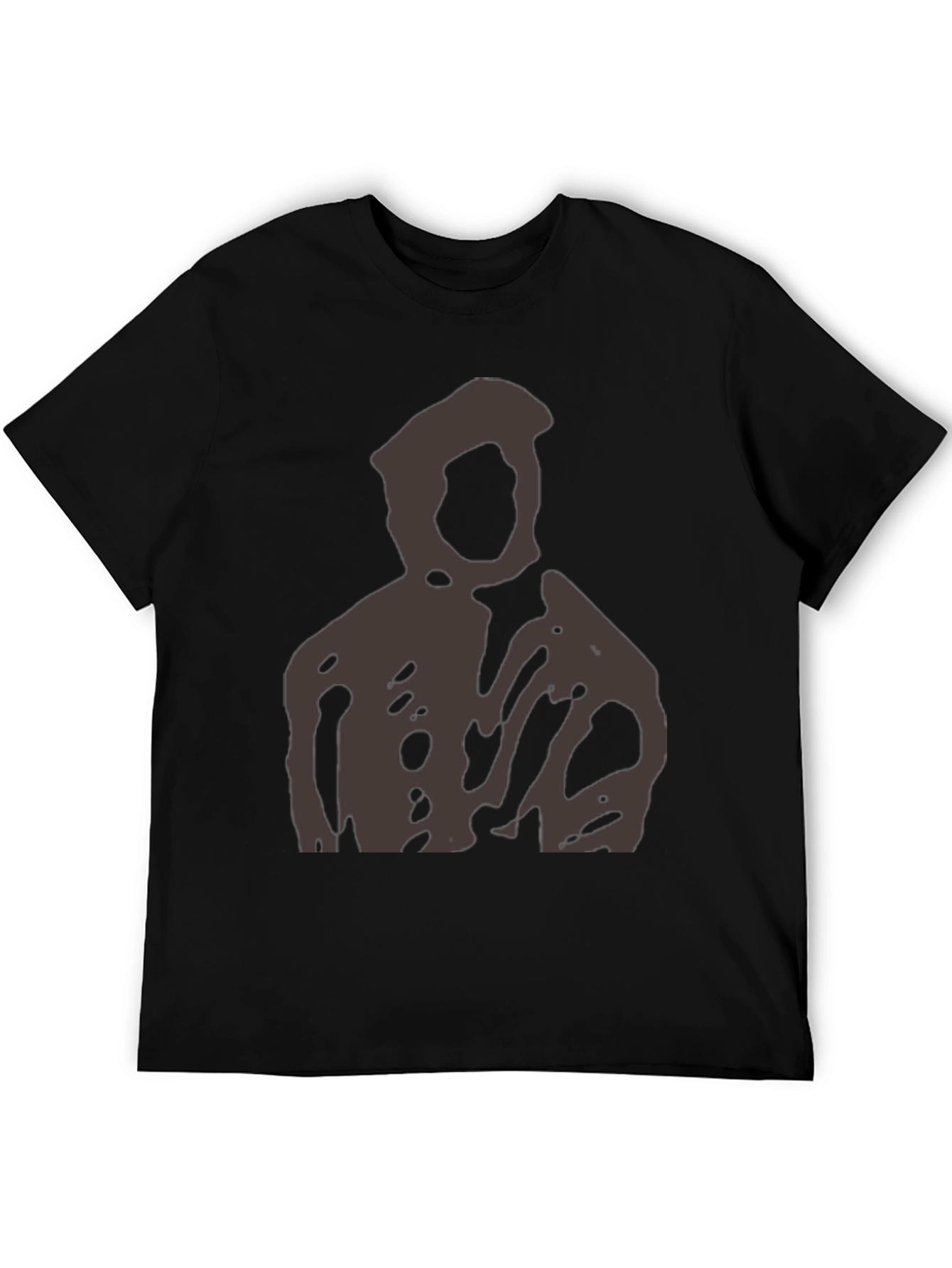 Abstract Figure Graphic Black T-Shirt