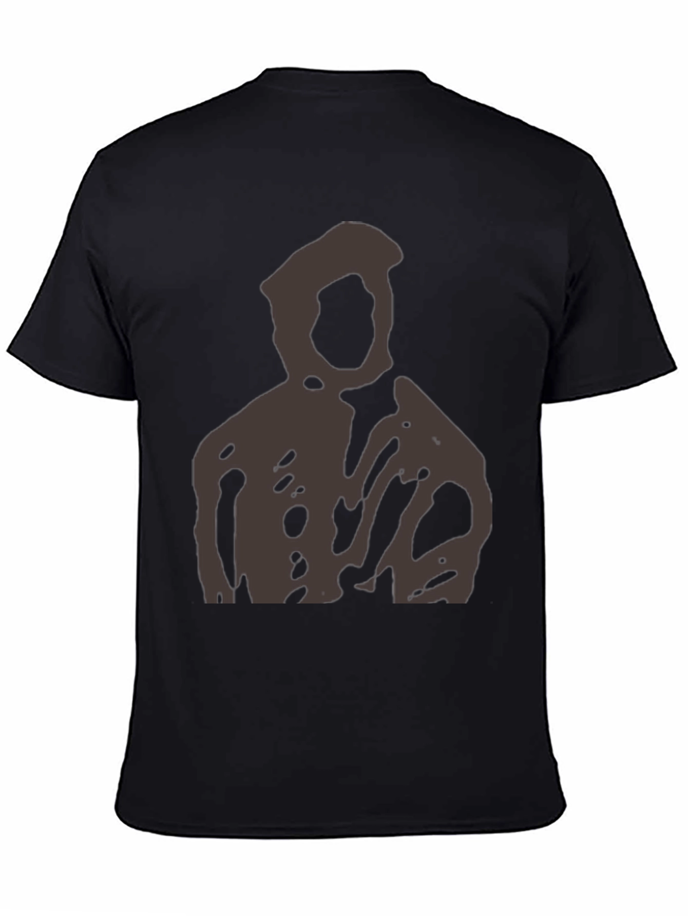 Abstract Figure Graphic Black T-Shirt